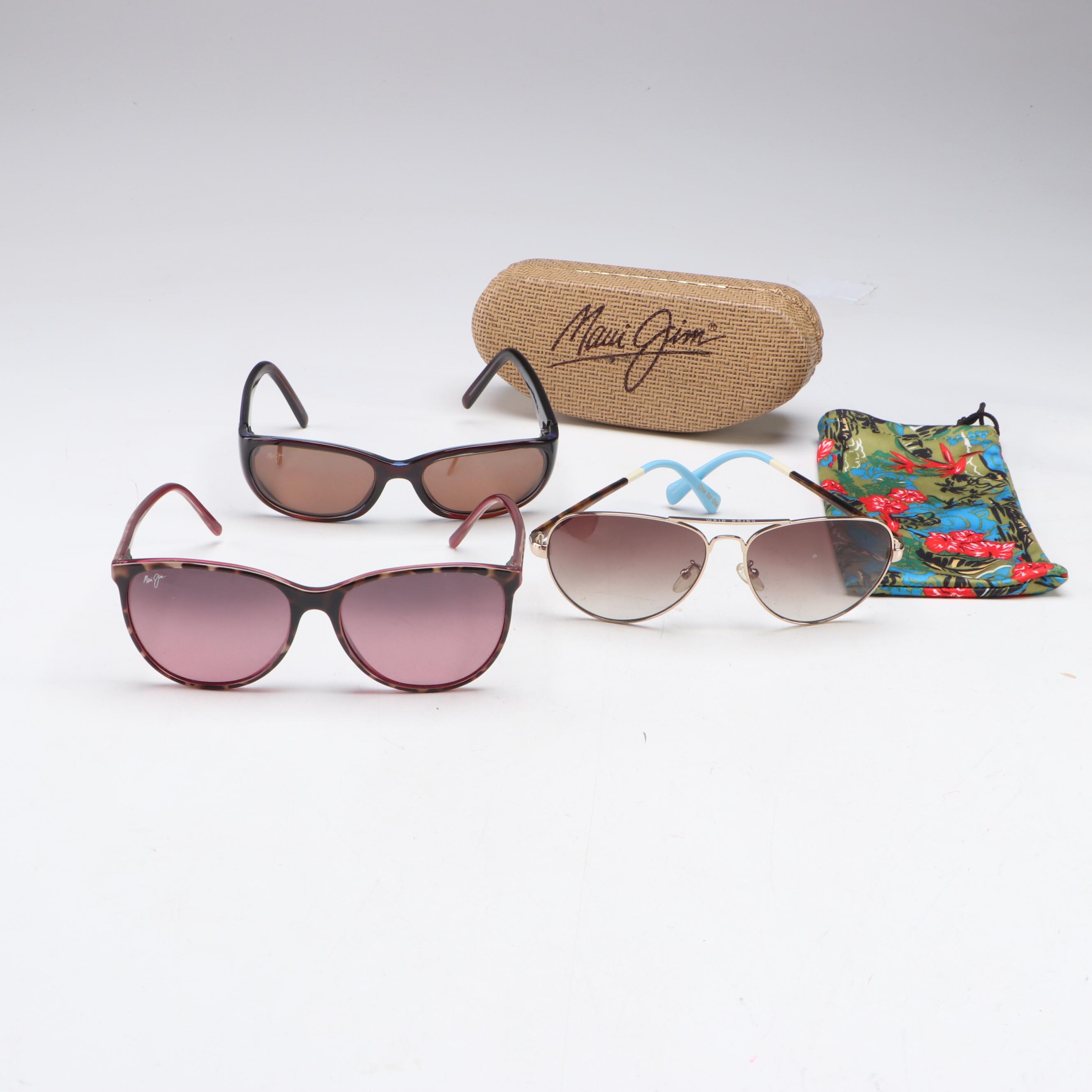Maui Jim MJ286 and MJ723 Polarized Sunglasses with Toms Maverick Sunglasses