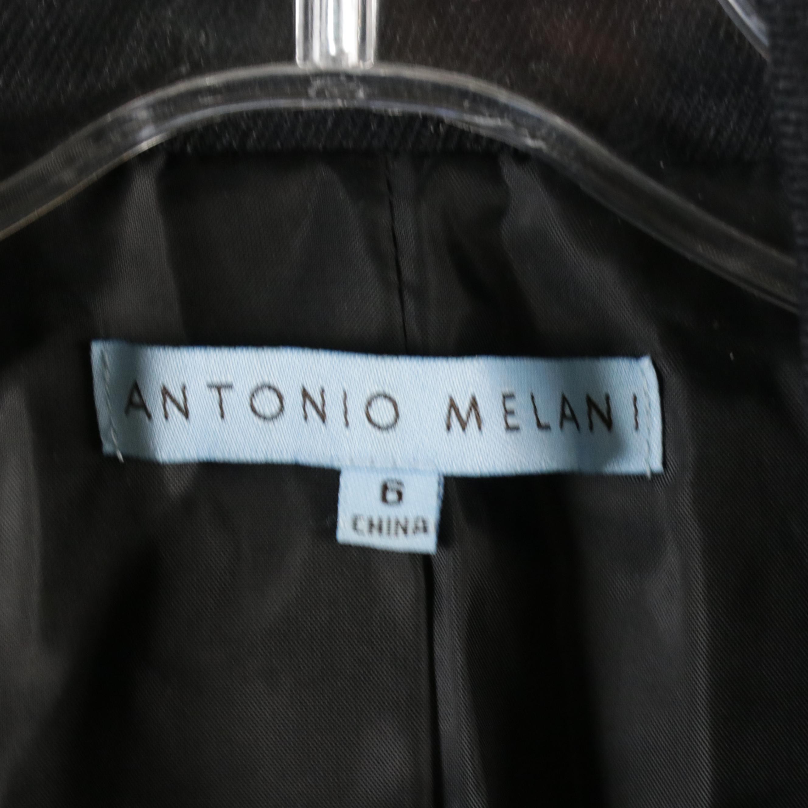 Antonio Melani Wool Double-Breasted Pantsuit and Light Gray Two-Piece Skirt Set