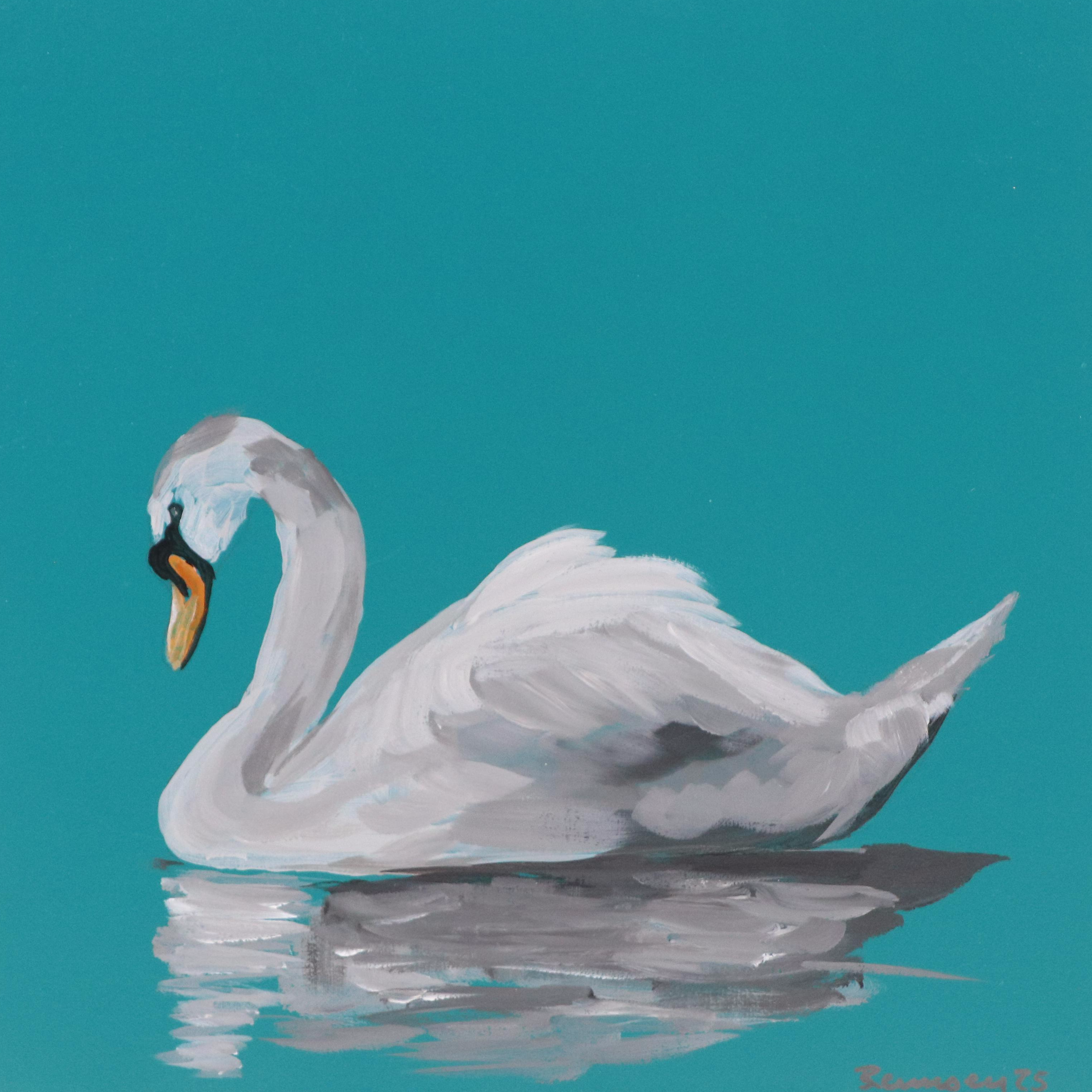 Joshua Ramsey Acrylic Painting "Swan," 2025