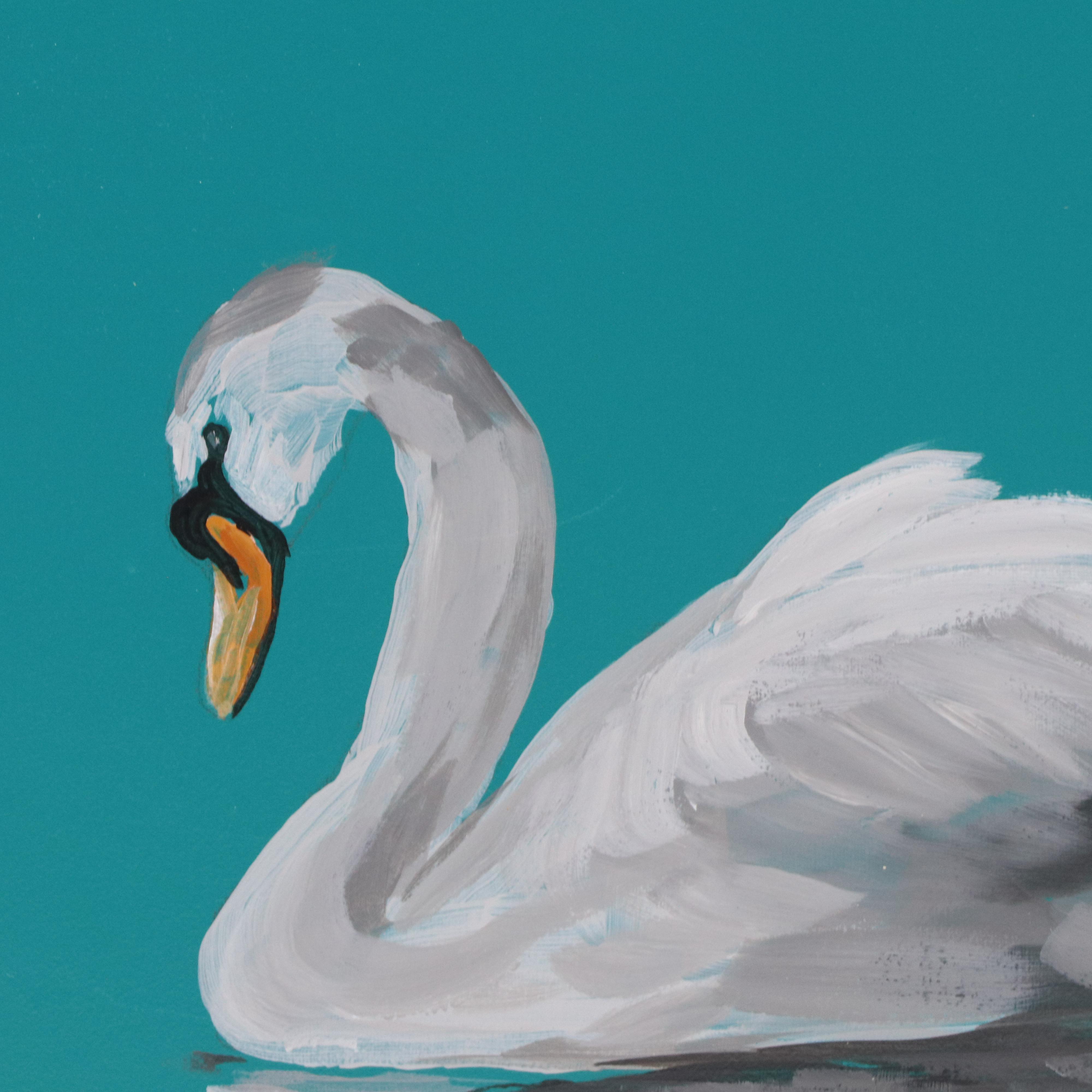 Joshua Ramsey Acrylic Painting "Swan," 2025