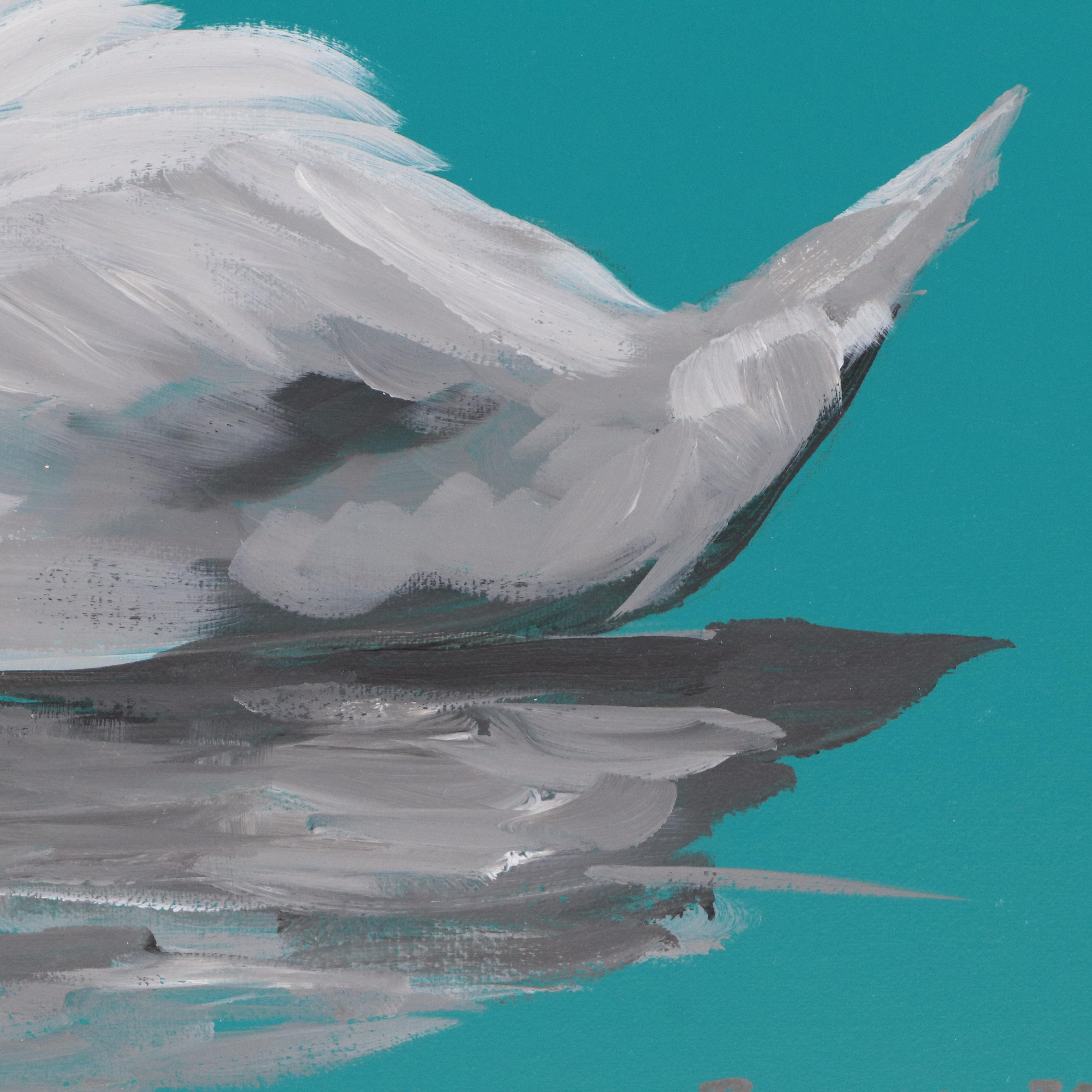 Joshua Ramsey Acrylic Painting "Swan," 2025