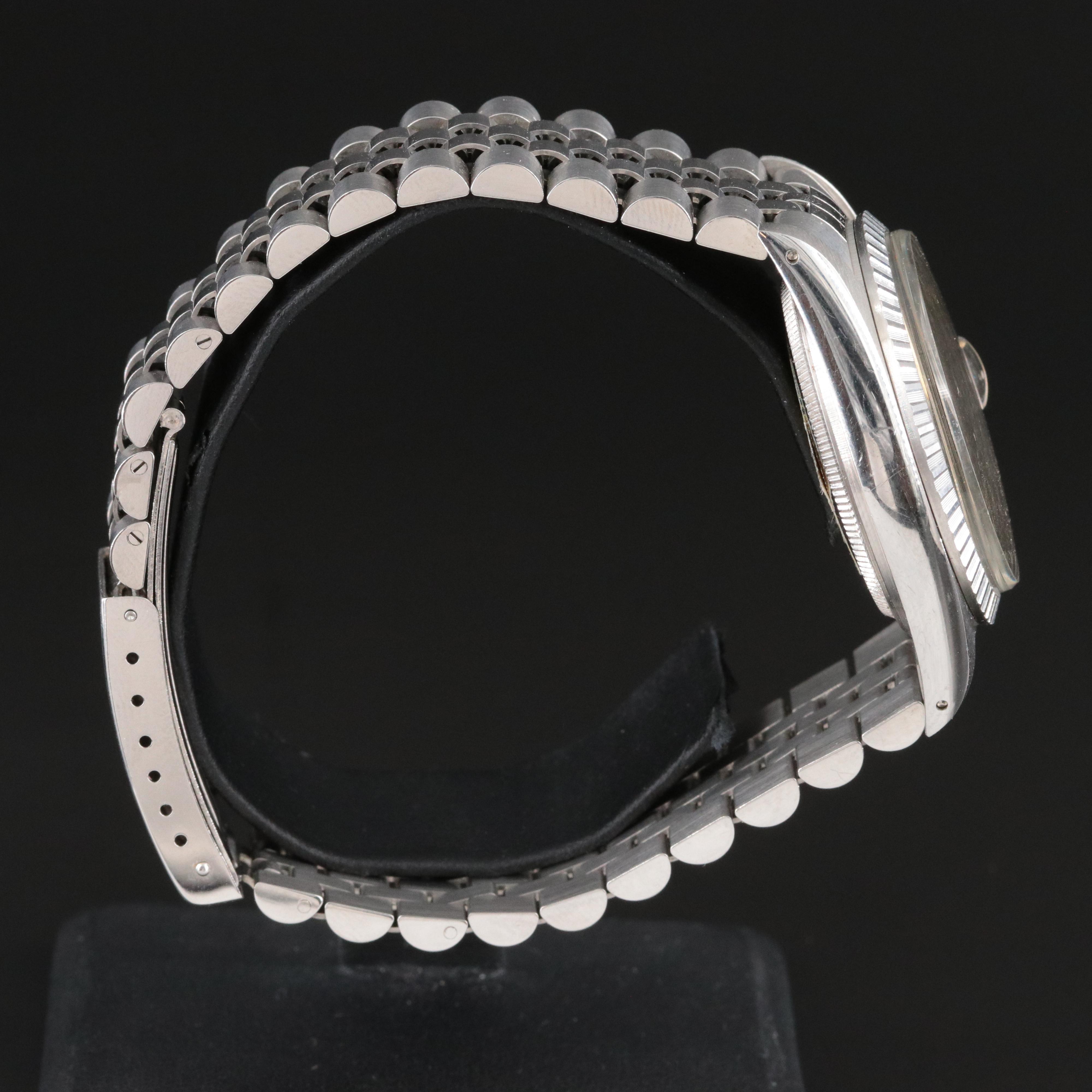 1983 Rolex Datejust Engine Turned Bezel Steel Watch