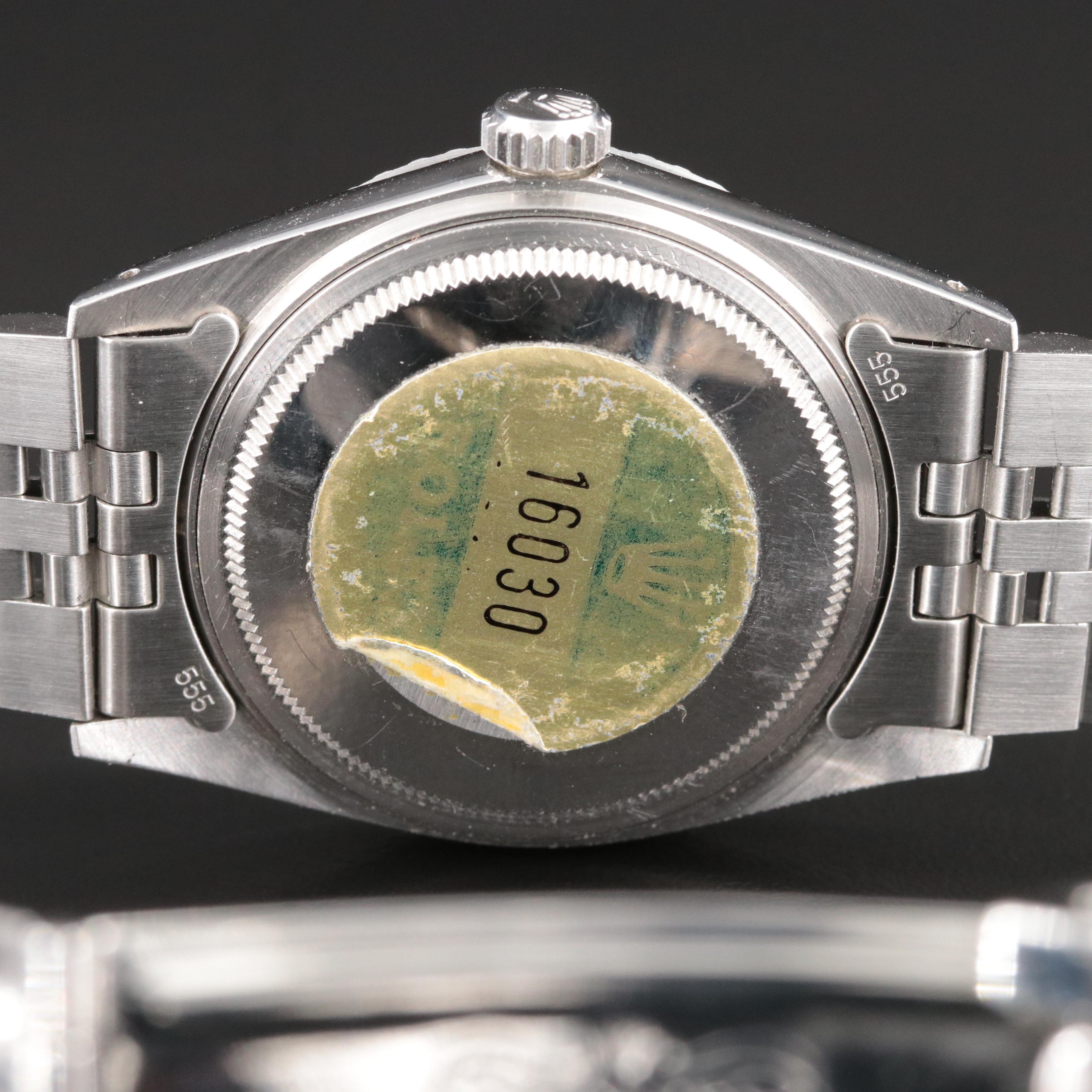 1983 Rolex Datejust Engine Turned Bezel Steel Watch
