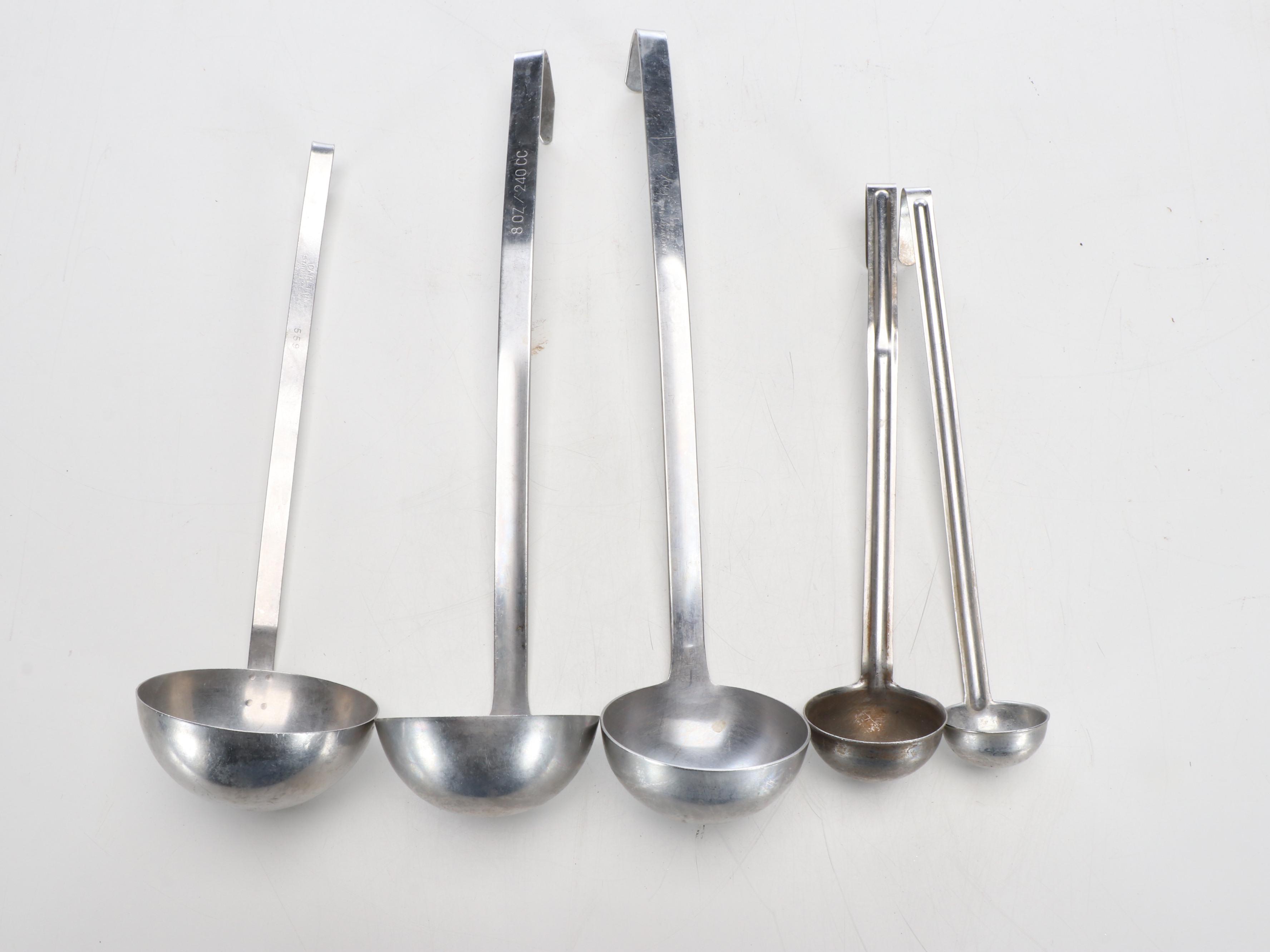 Commercial Grade Aluminum Stock Pots, Sauce Pan, Measuring Ladles with Strainer