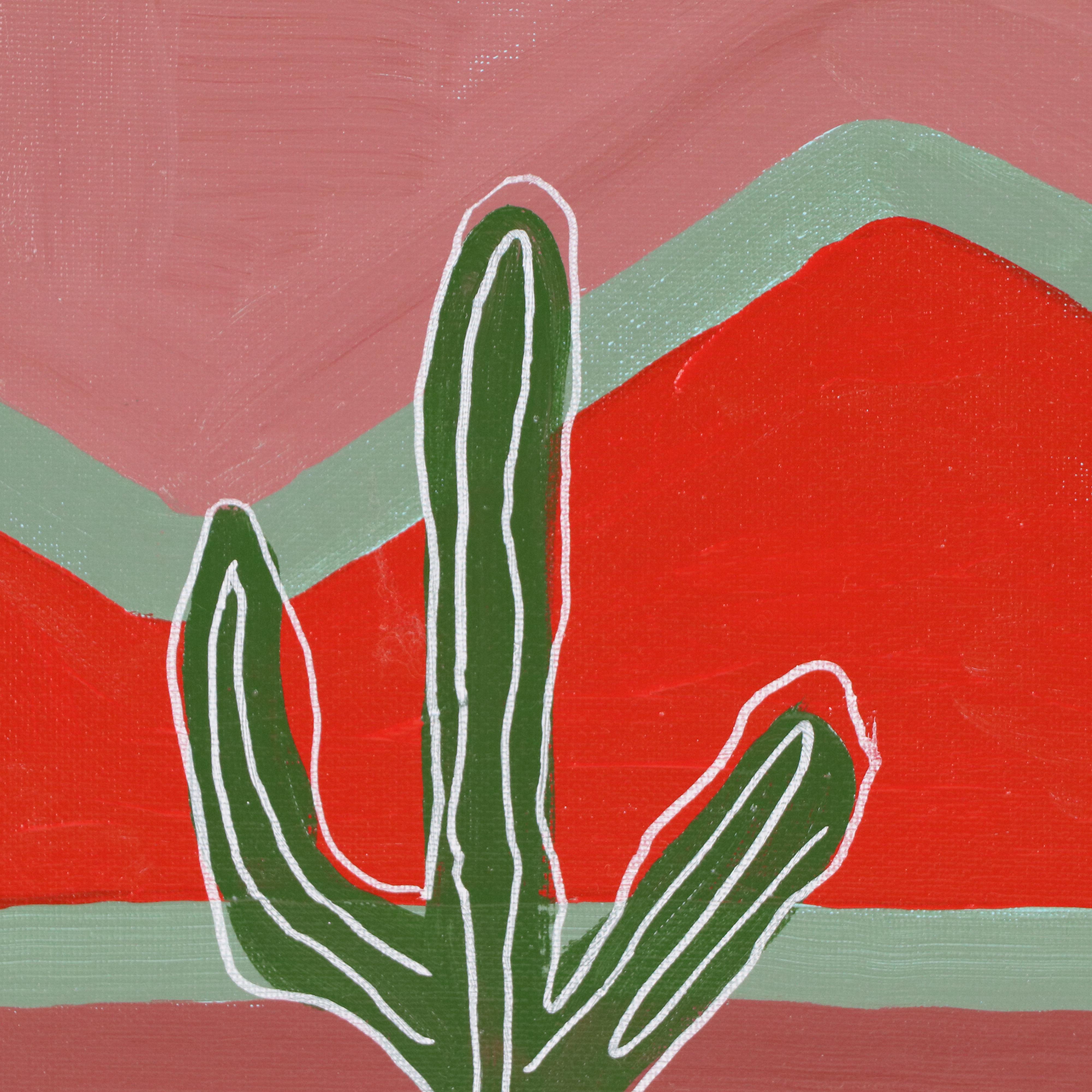 Joshua Ramsey Southwestern Landscape Acrylic Painting "Desert Sunset," 2025