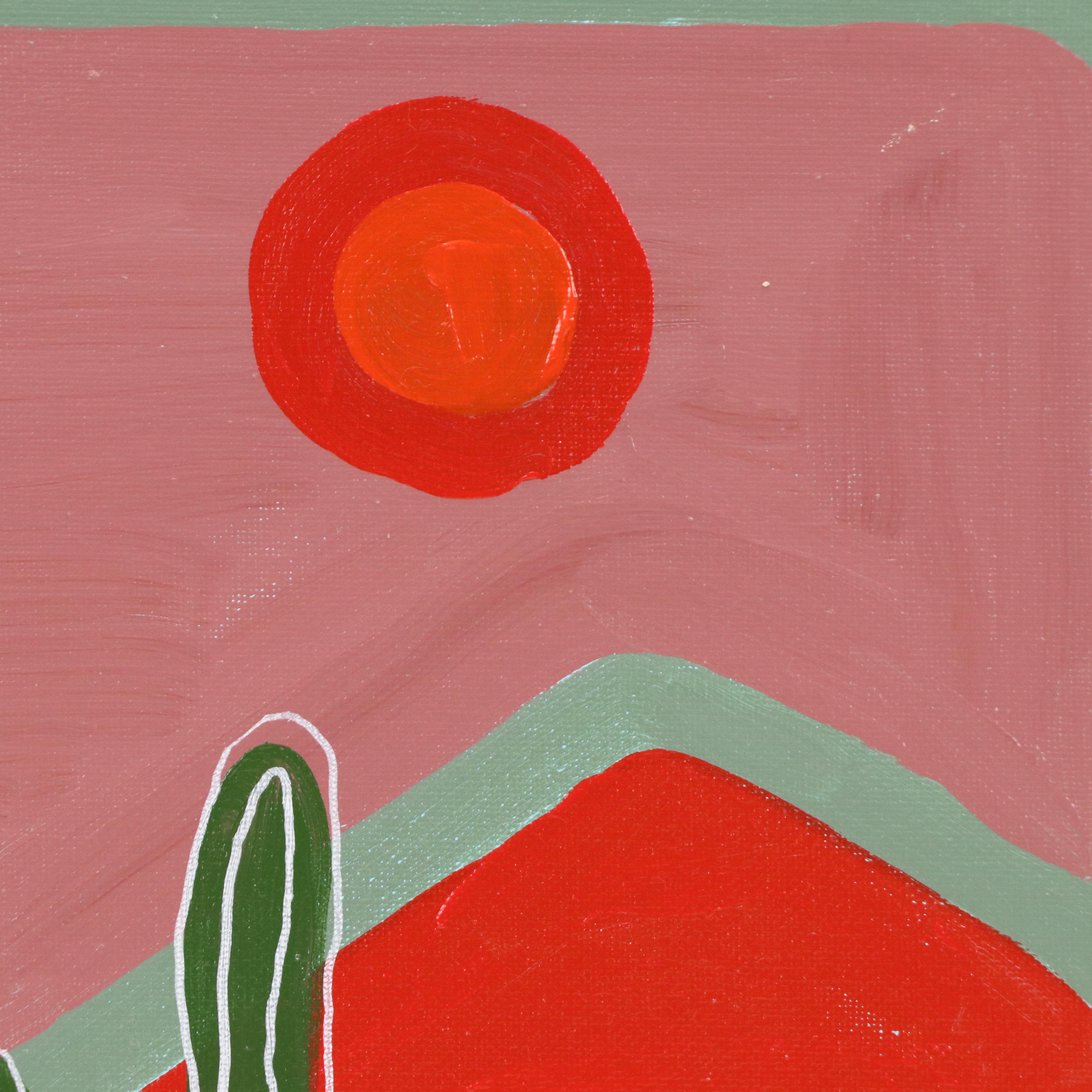 Joshua Ramsey Southwestern Landscape Acrylic Painting "Desert Sunset," 2025