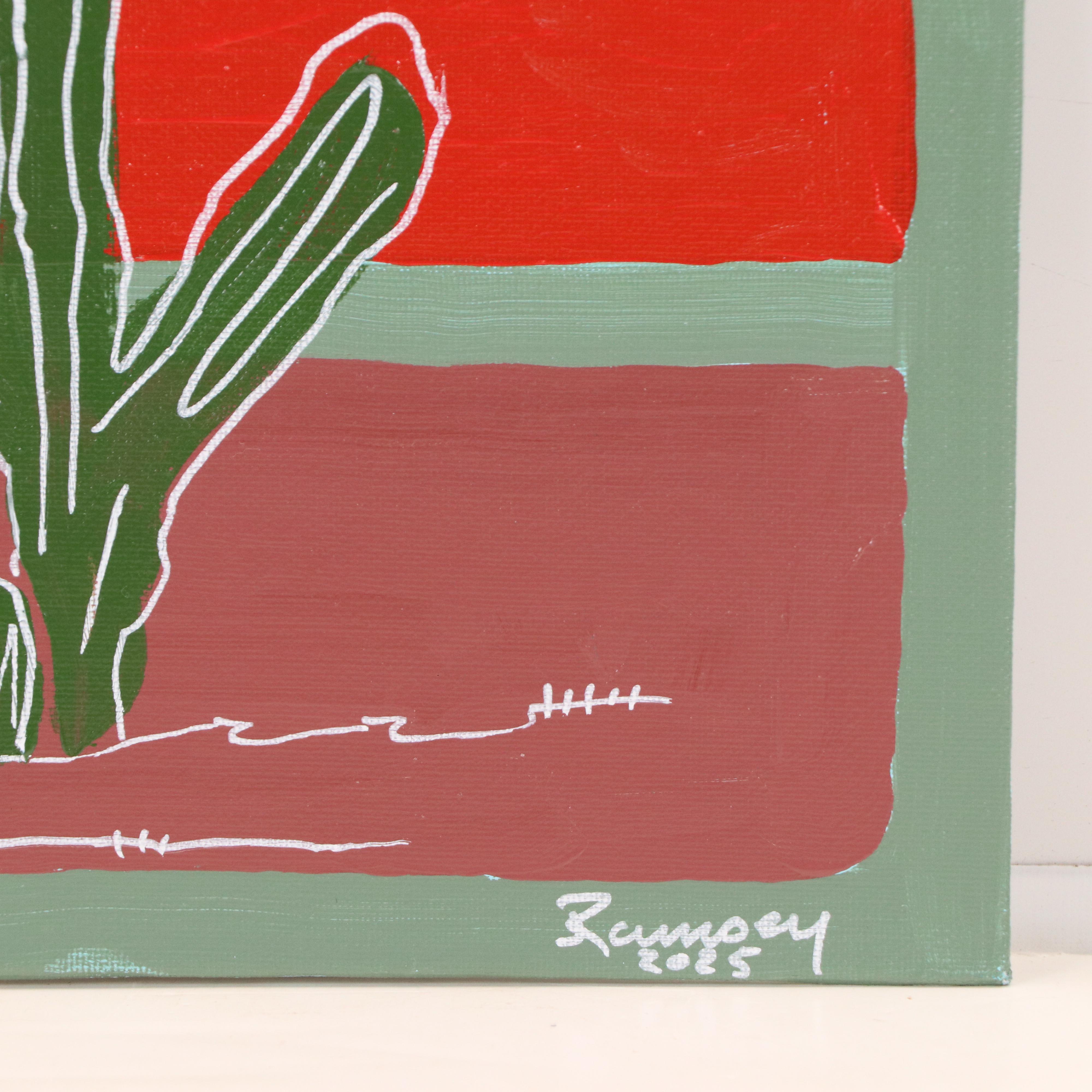 Joshua Ramsey Southwestern Landscape Acrylic Painting "Desert Sunset," 2025