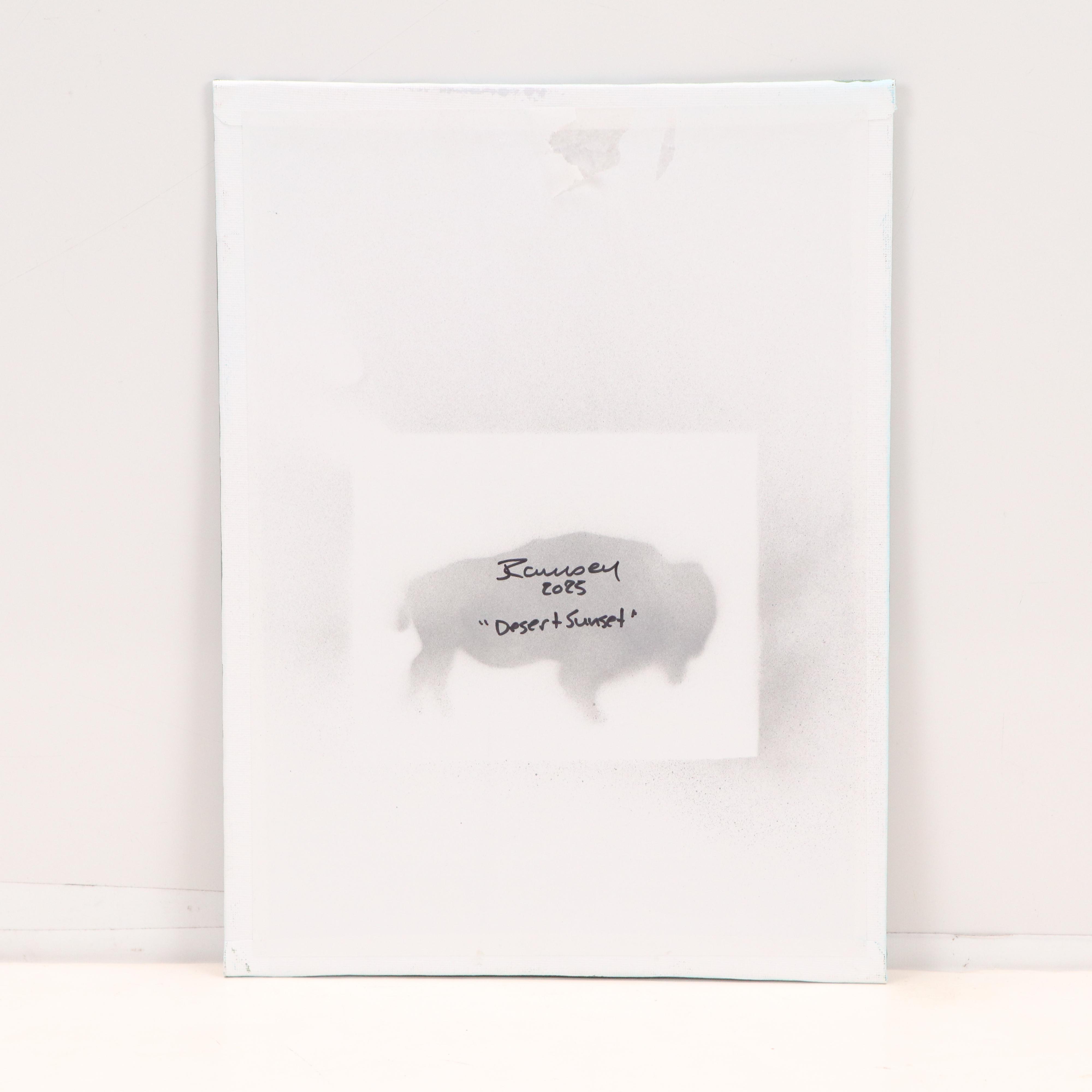 Joshua Ramsey Southwestern Landscape Acrylic Painting "Desert Sunset," 2025