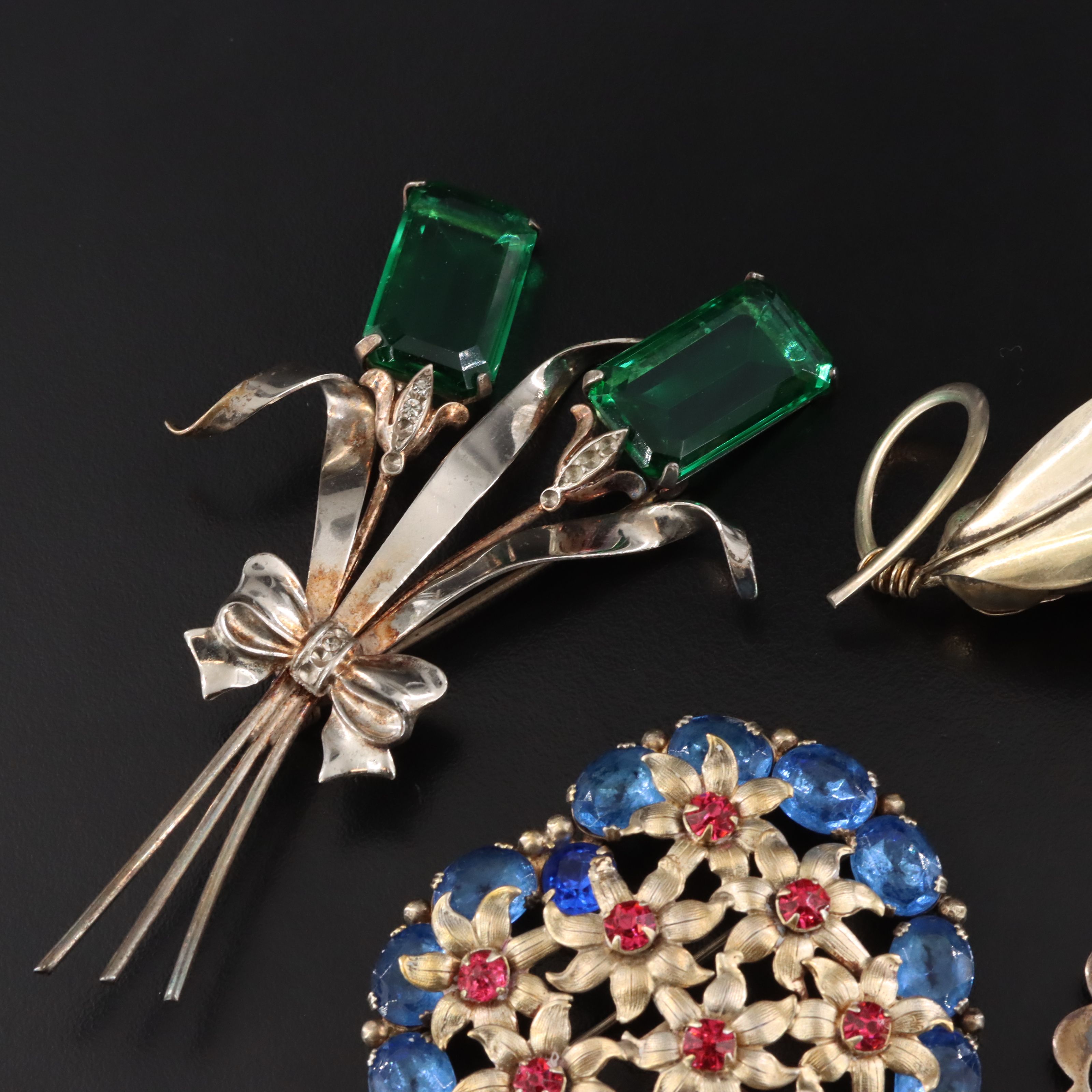 Sandor and Sterling Retro Brooch Collection
