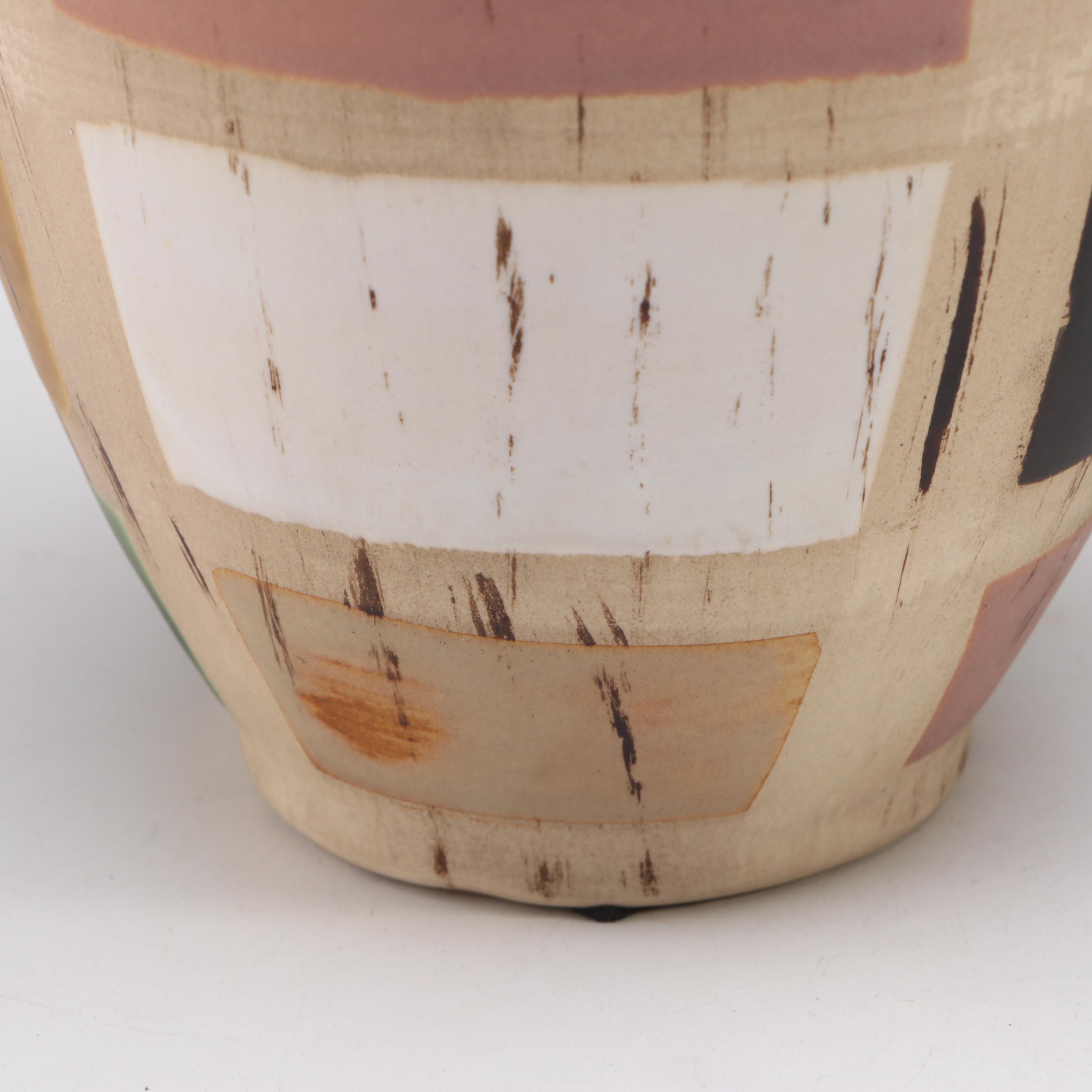 Geometric Pattern Ceramic Vase