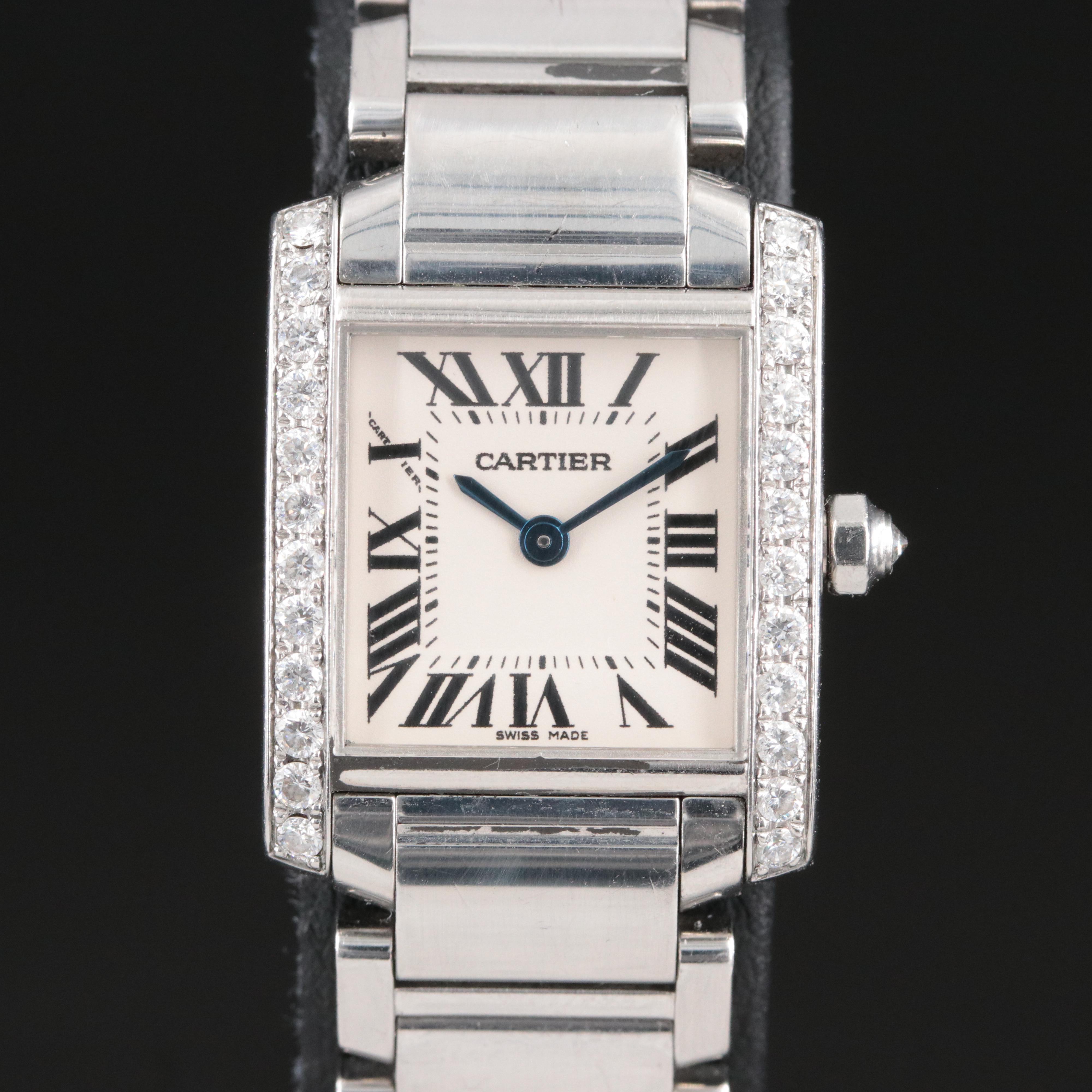 Cartier Tank Custom Diamond Watch