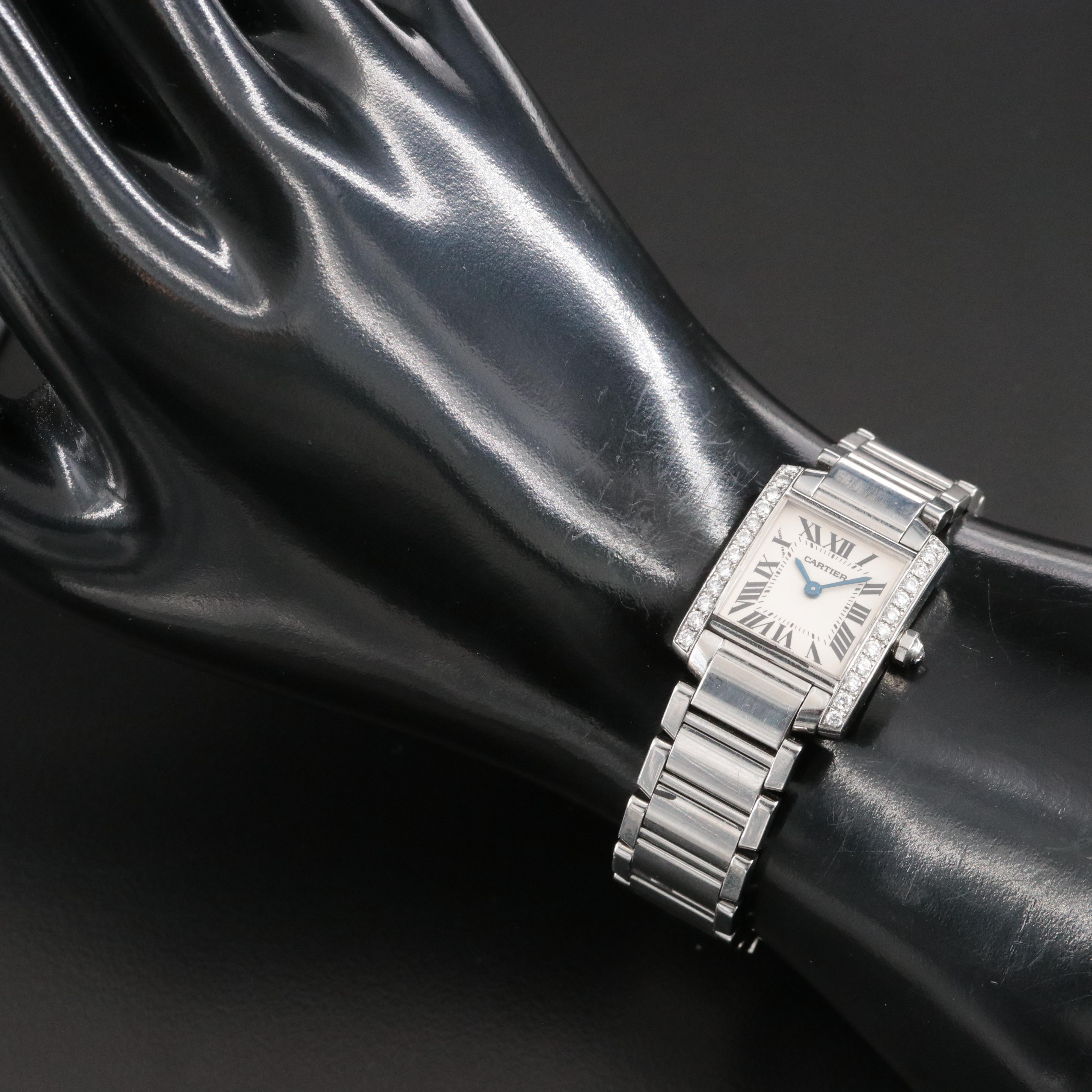 Cartier Tank Custom Diamond Watch