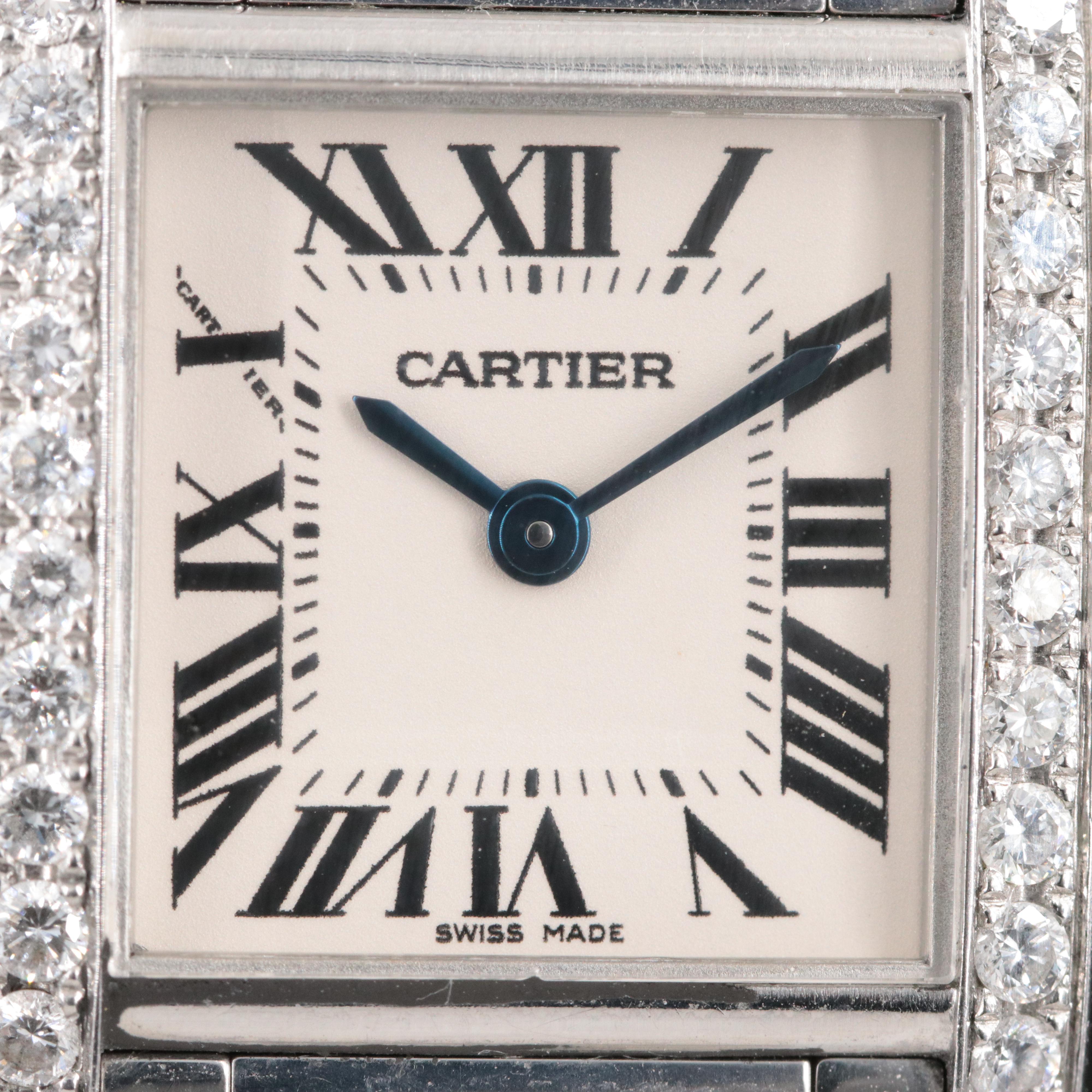 Cartier Tank Custom Diamond Watch