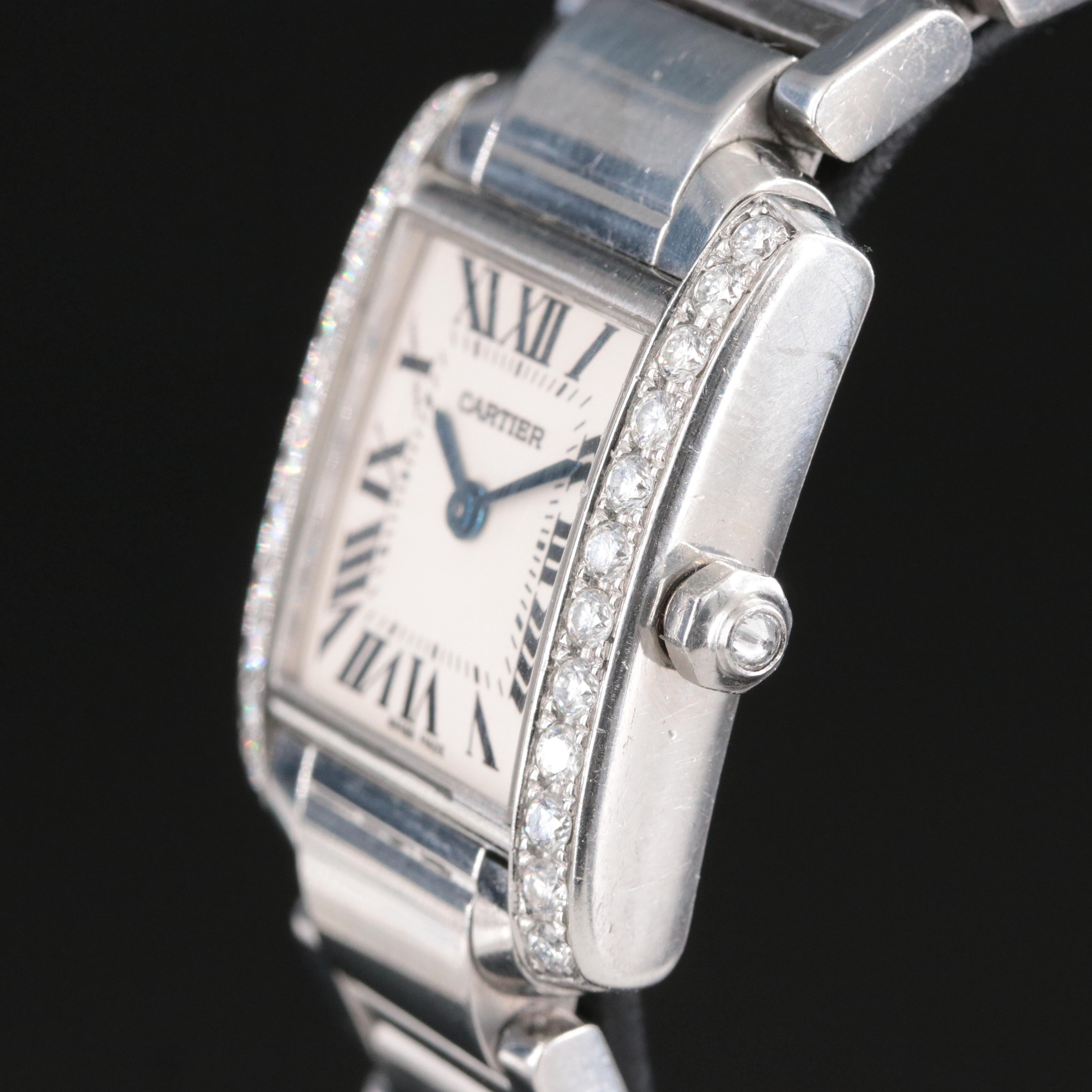 Cartier Tank Custom Diamond Watch