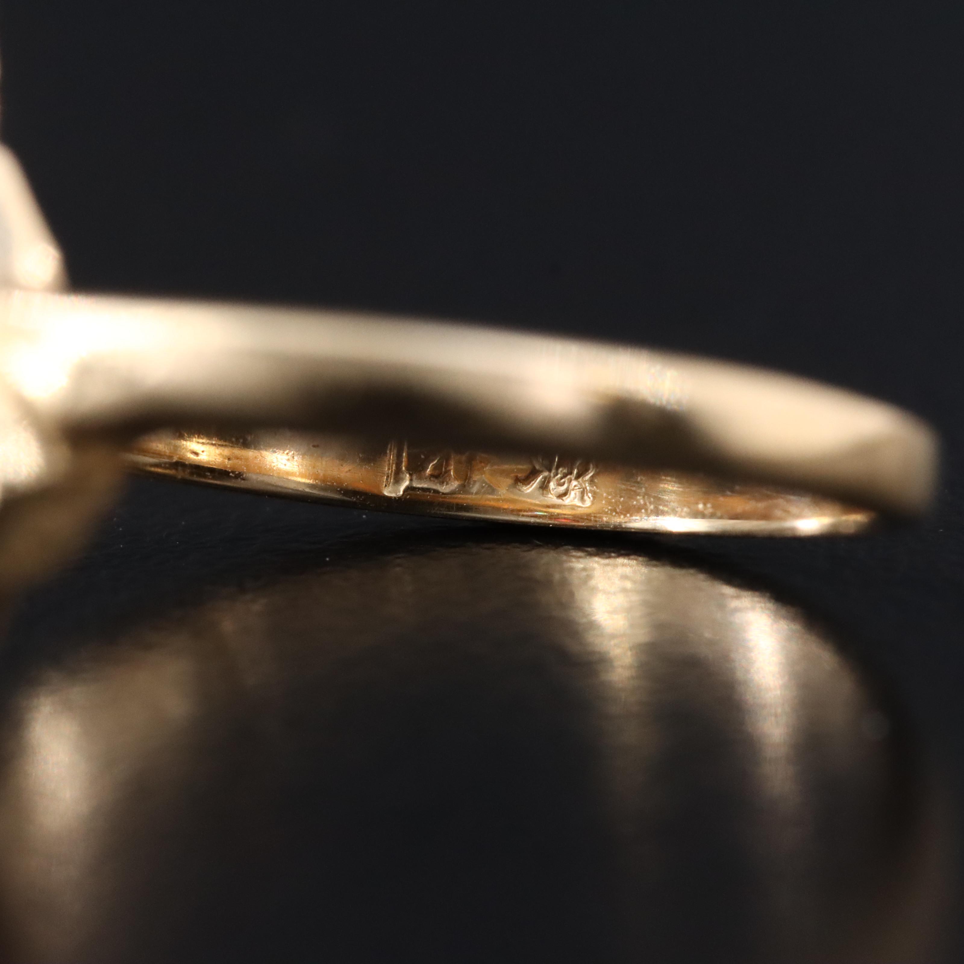 14K Garnet and Diamond Ring