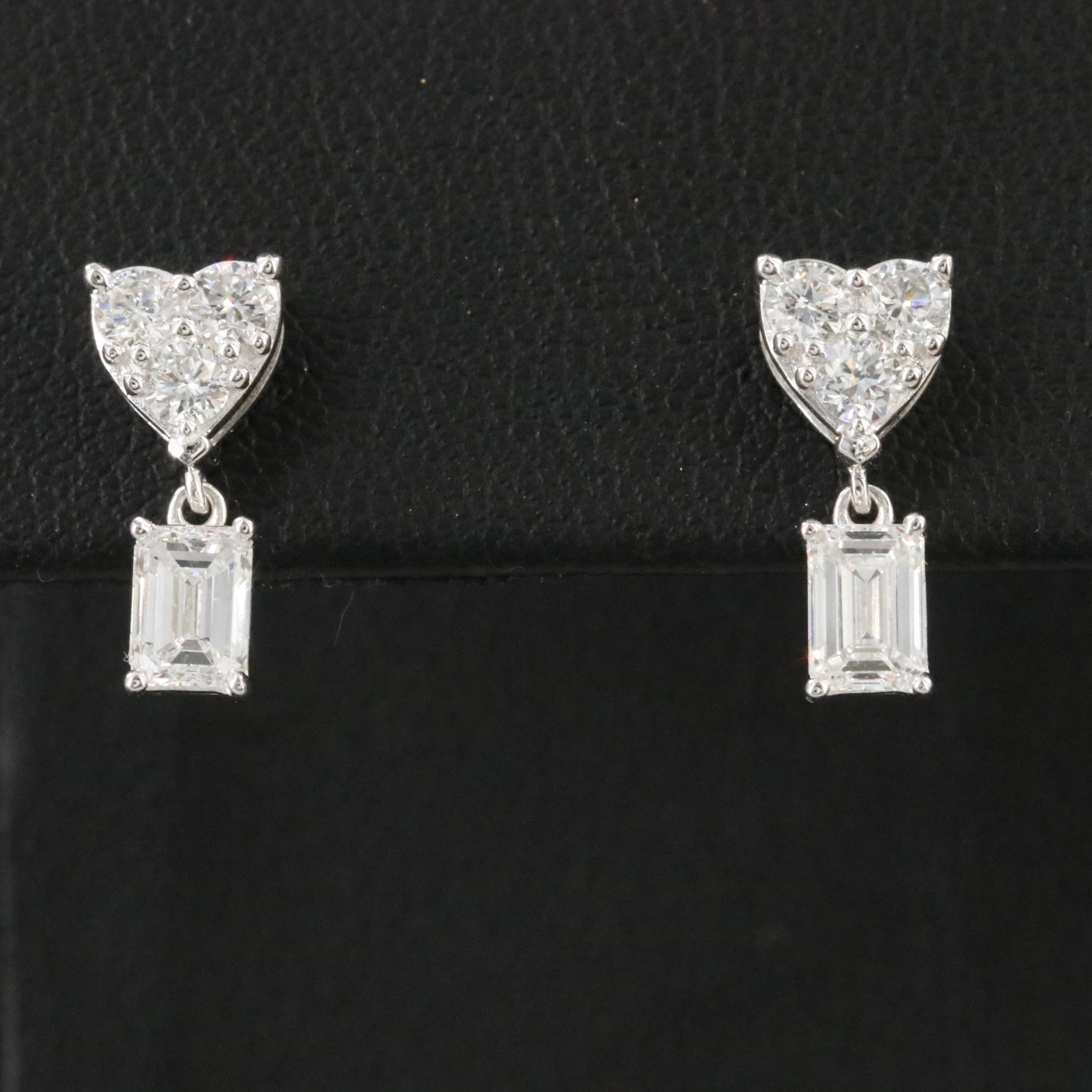 14K 1.22 CTW Lab Grown Diamond Drop Earrings