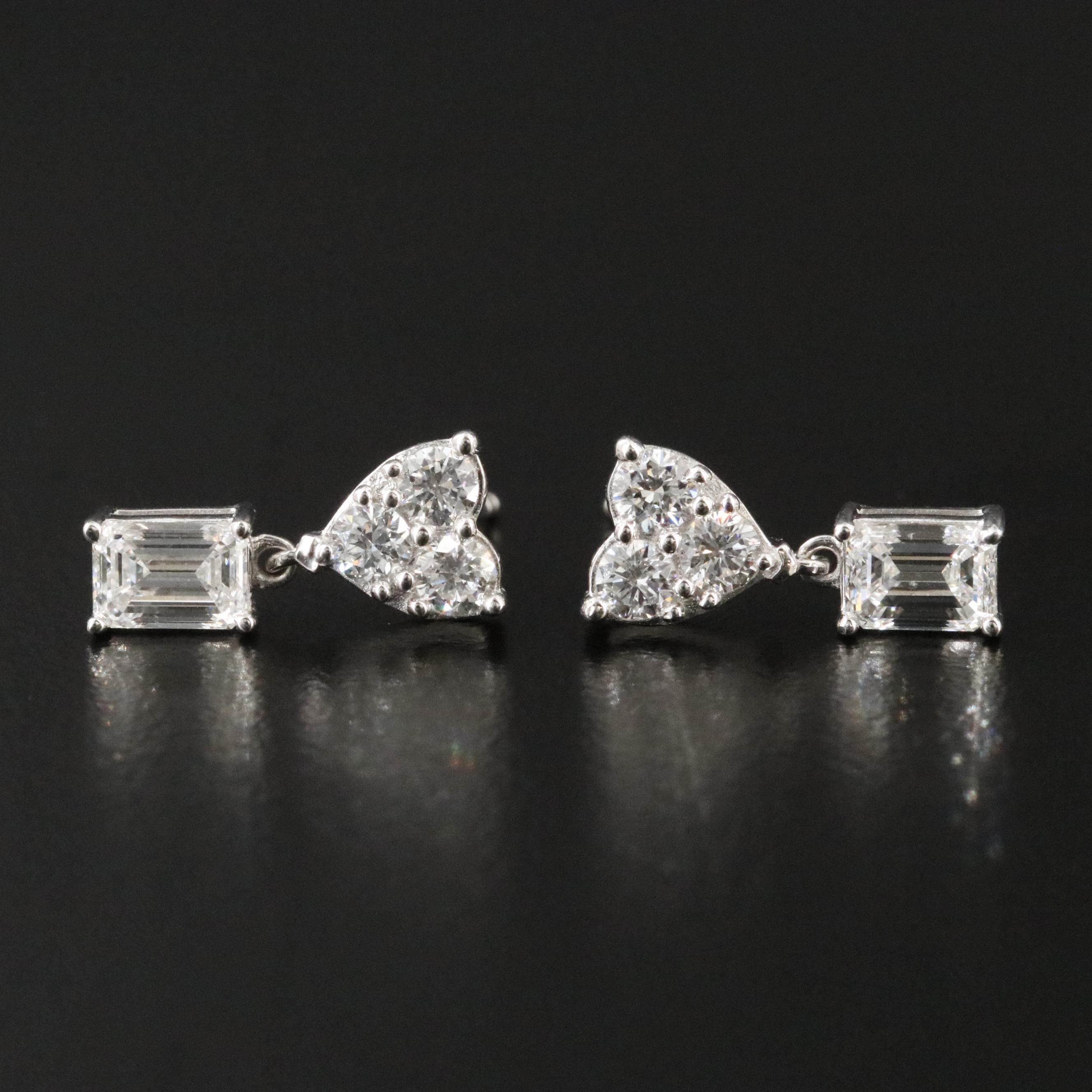 14K 1.22 CTW Lab Grown Diamond Drop Earrings