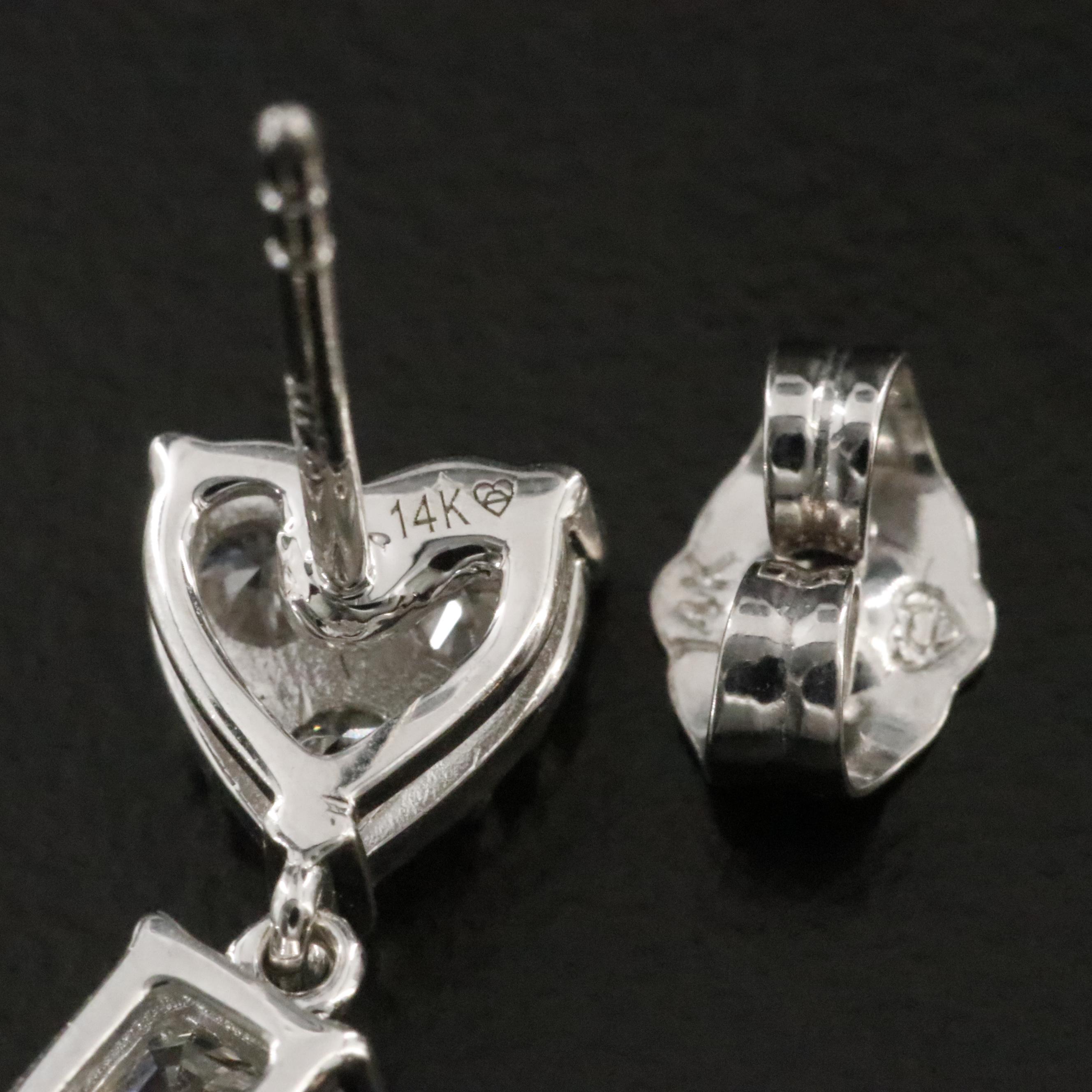 14K 1.22 CTW Lab Grown Diamond Drop Earrings