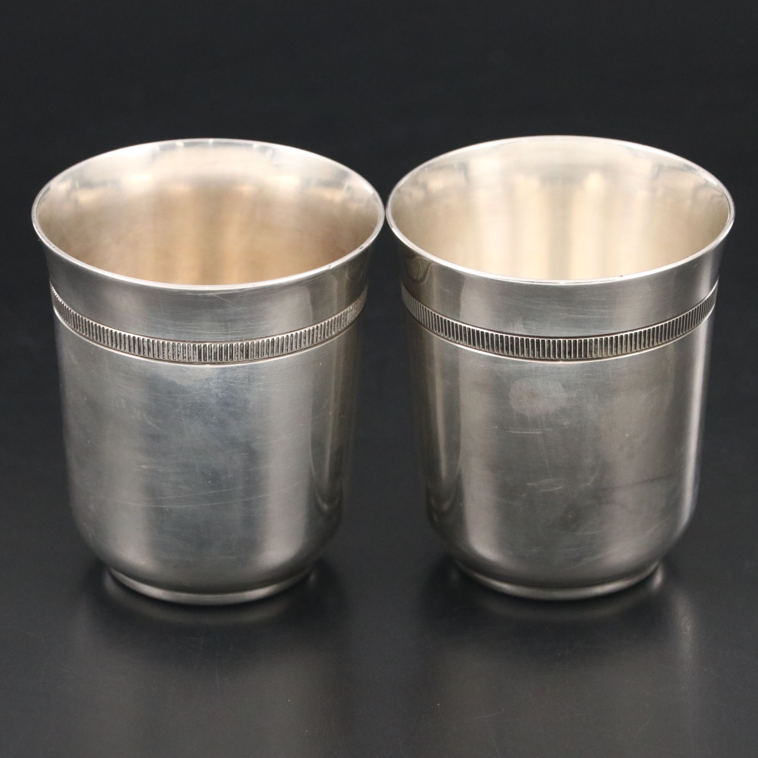 Pair of Christofle Gallia Tumblers, 20th Century