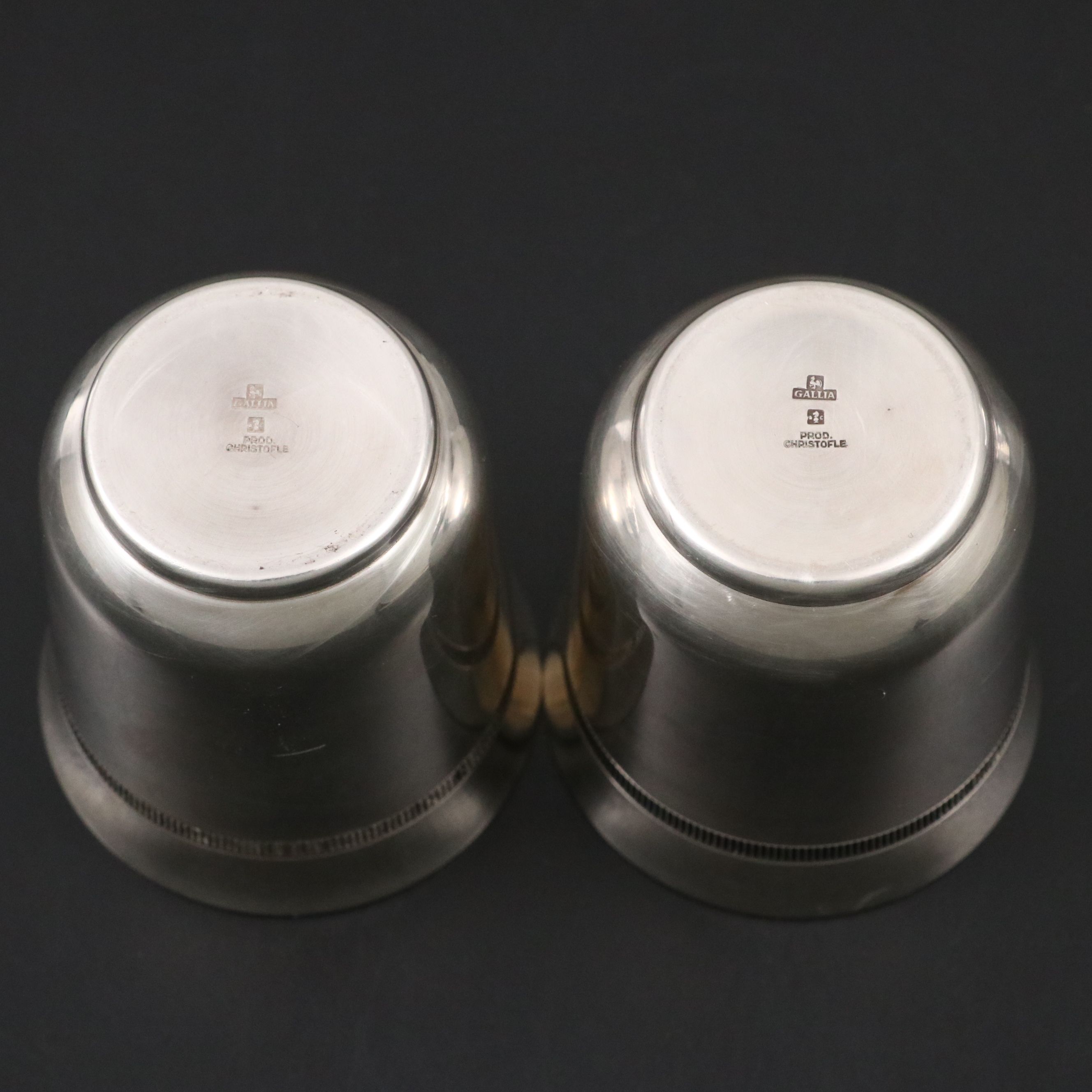 Pair of Christofle Gallia Tumblers, 20th Century
