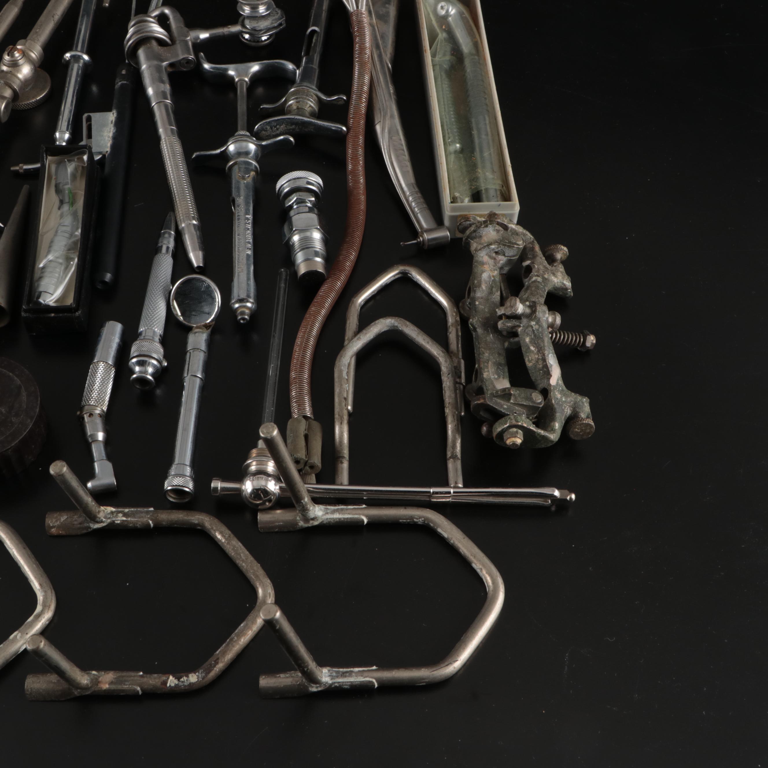 Novol Anestube Syringe with Glass Atomizers and More Vintage Dental Tools