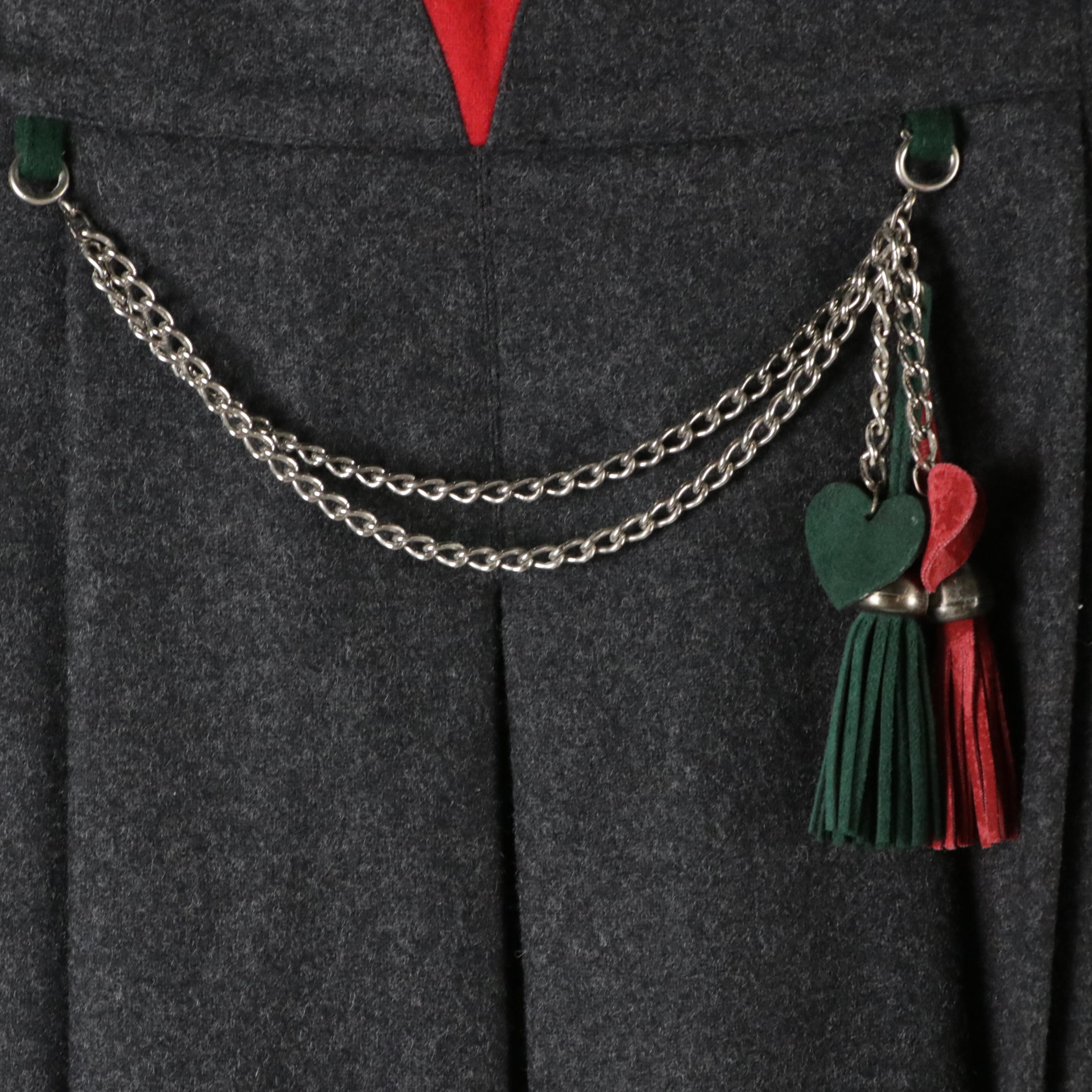 Trachtenmoden Alpentraum Pleated Midi Skirts, Crop Jacket, and Cardigan in Wool