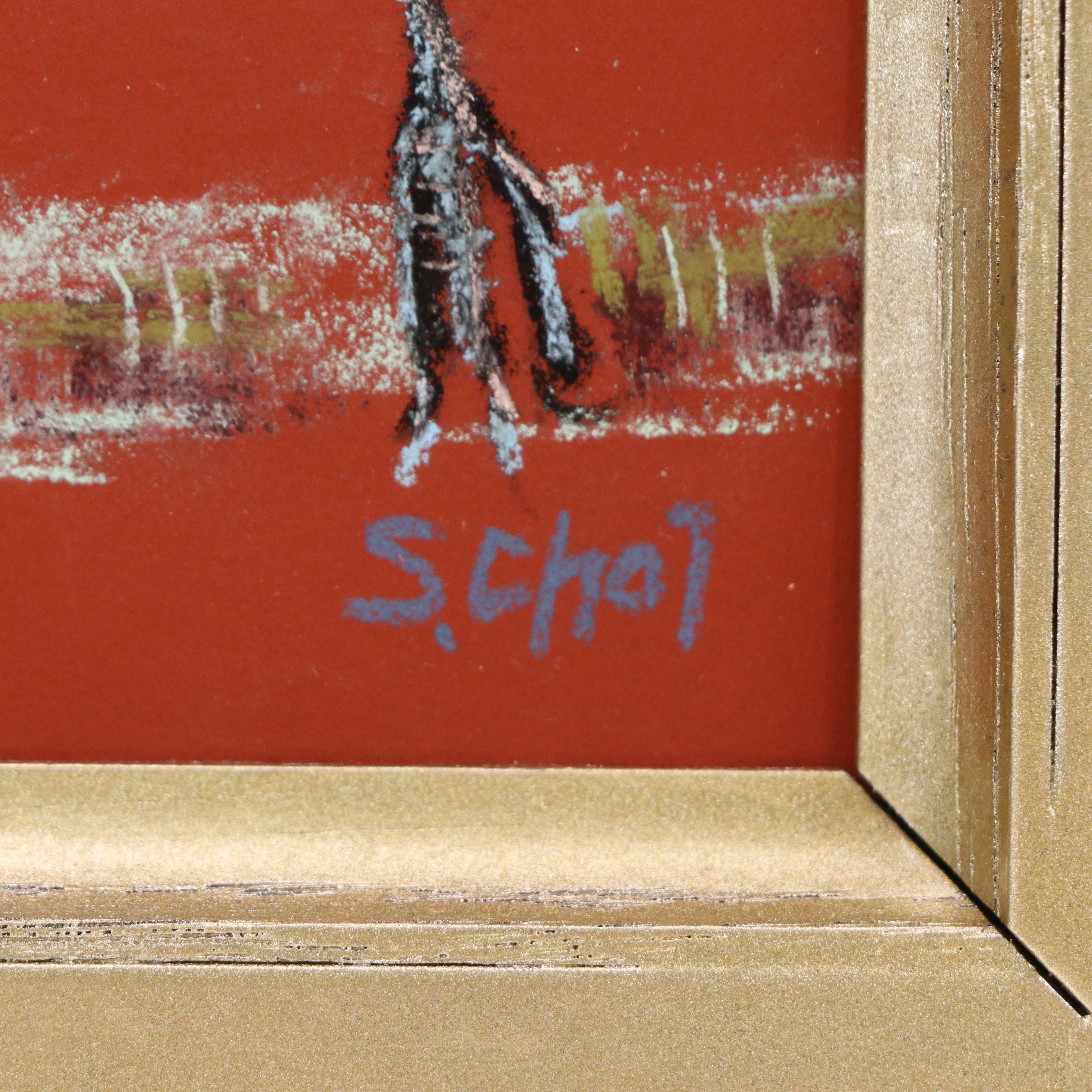 Sunkyung Choi Pastel Drawing of Bird, 21st Century