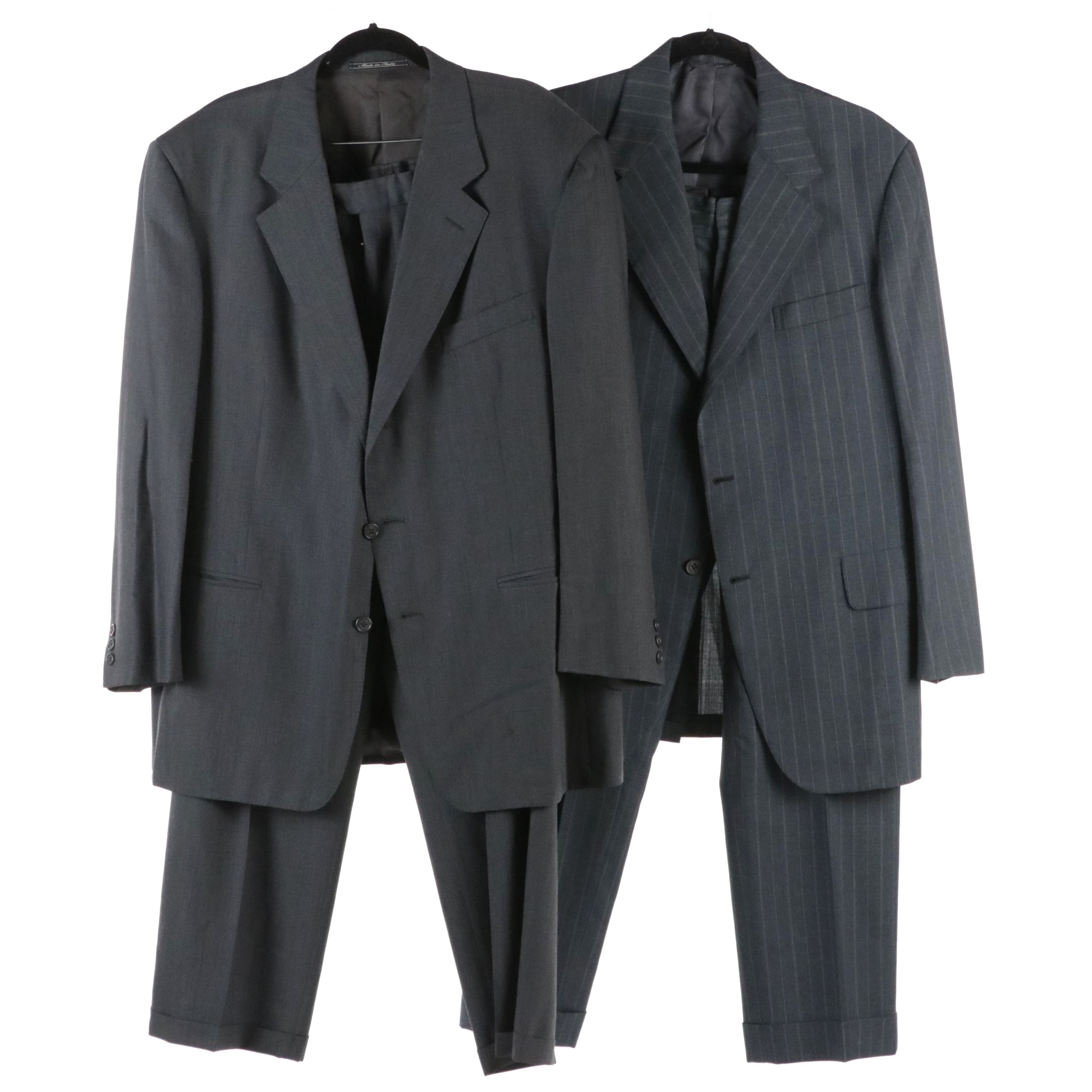 Men's Ermenegildo Zegna Wool and Vintage Southwick Striped Two-Piece Suits