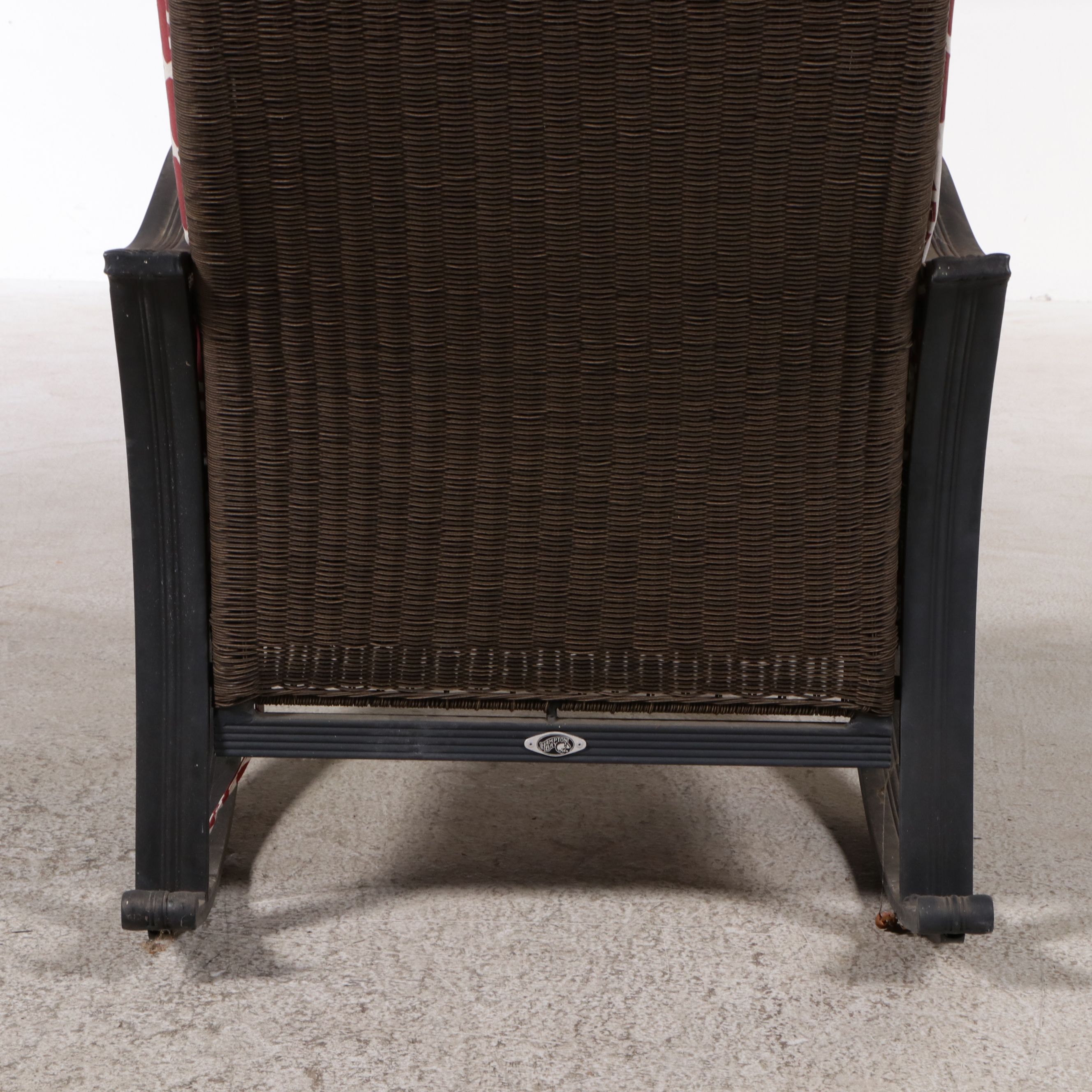 Hampton Bay Metal and Resin Wicker Patio Armchair, Rocking Chair, and Ottoman