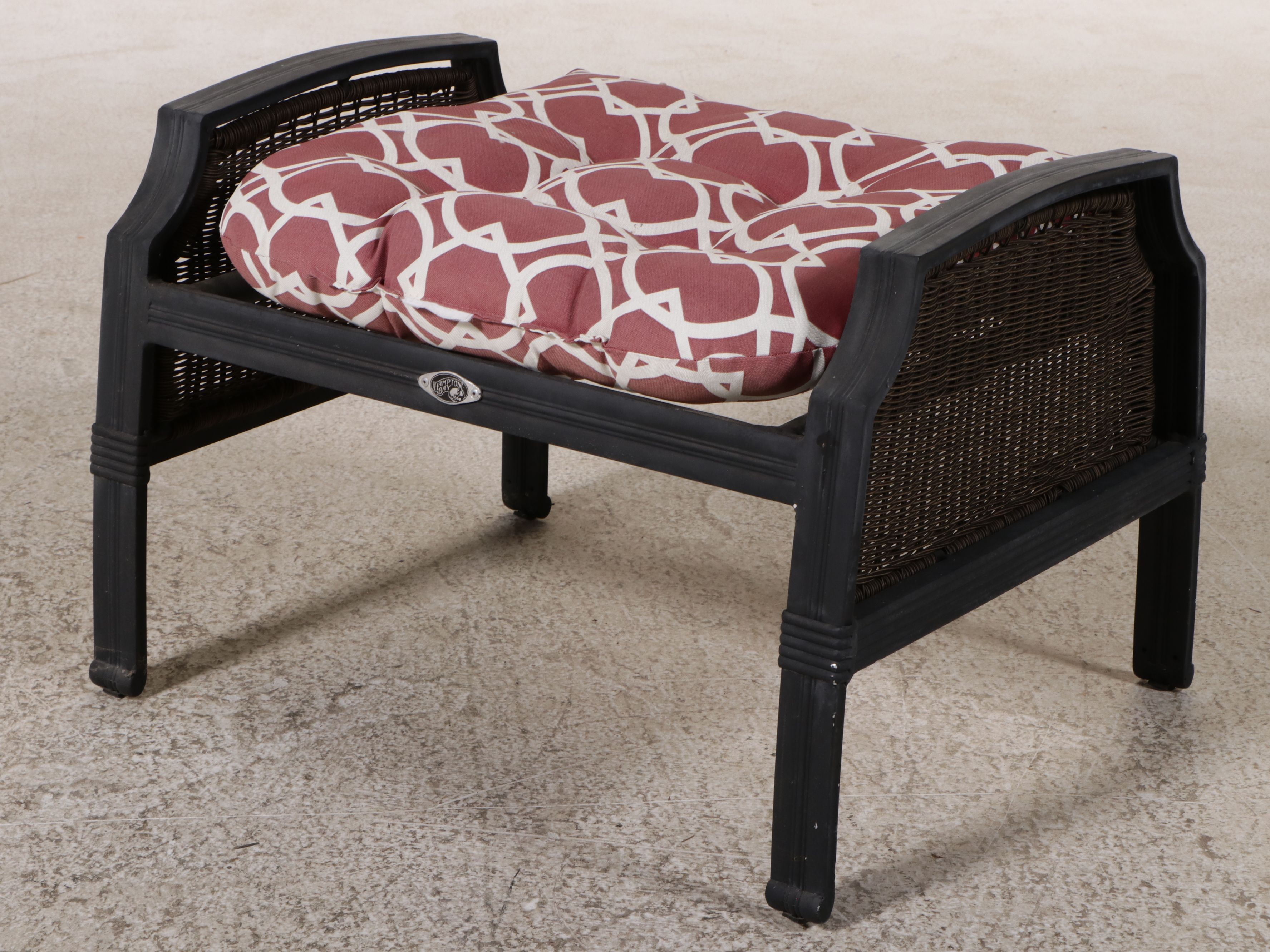 Hampton Bay Metal and Resin Wicker Patio Armchair, Rocking Chair, and Ottoman