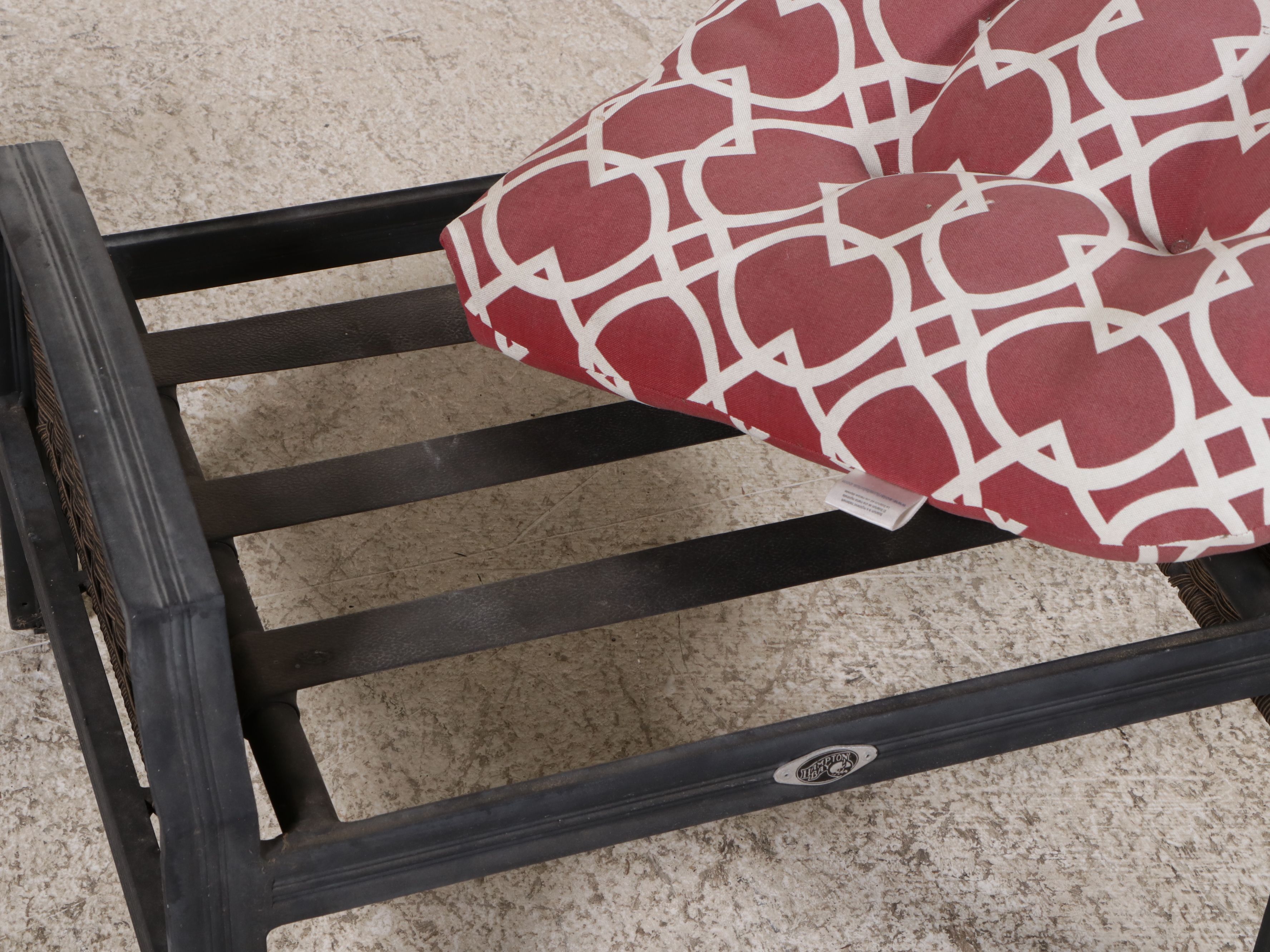 Hampton Bay Metal and Resin Wicker Patio Armchair, Rocking Chair, and Ottoman