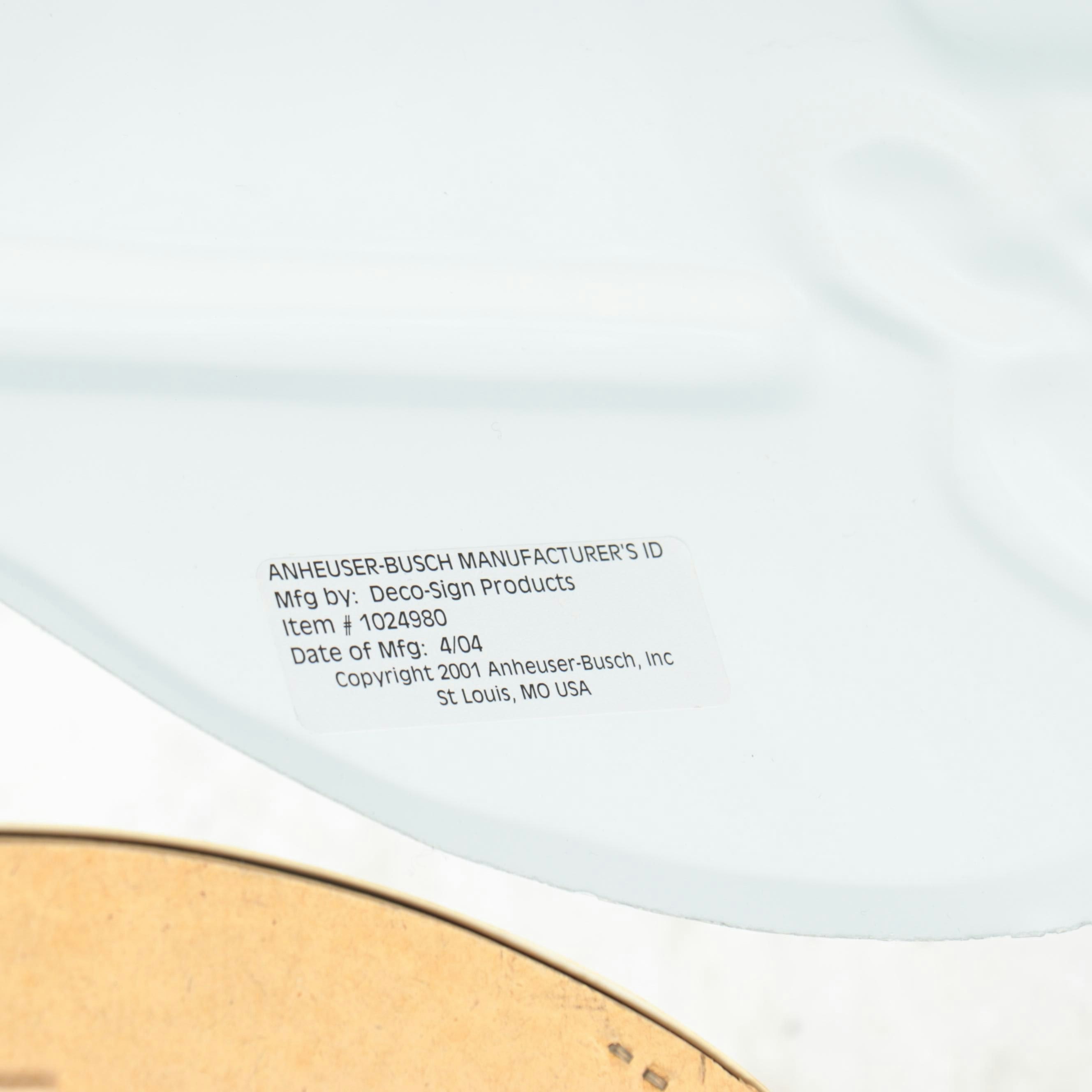 Budweiser Bar Sign and Guitar with Other Advertising Signs