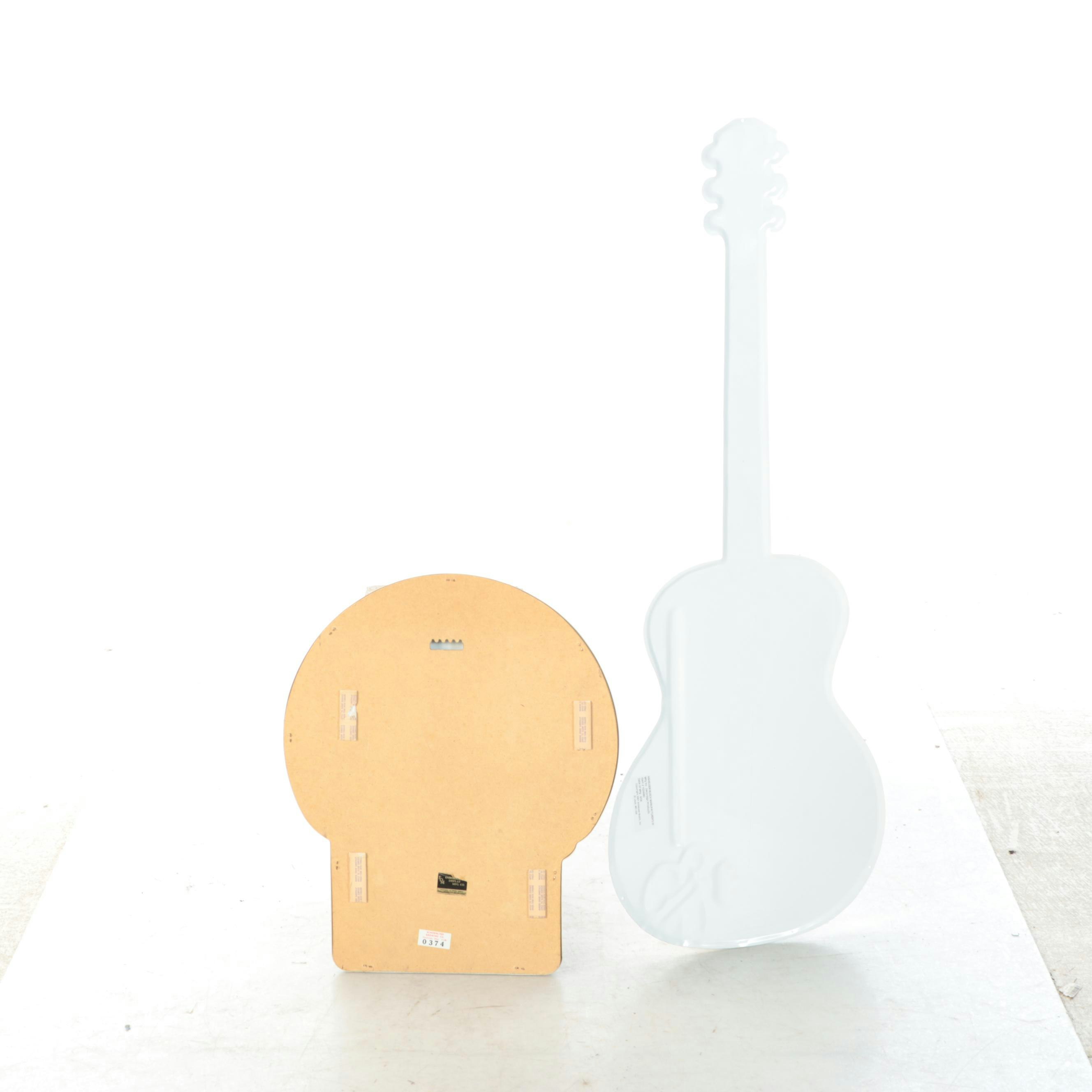 Budweiser Bar Sign and Guitar with Other Advertising Signs