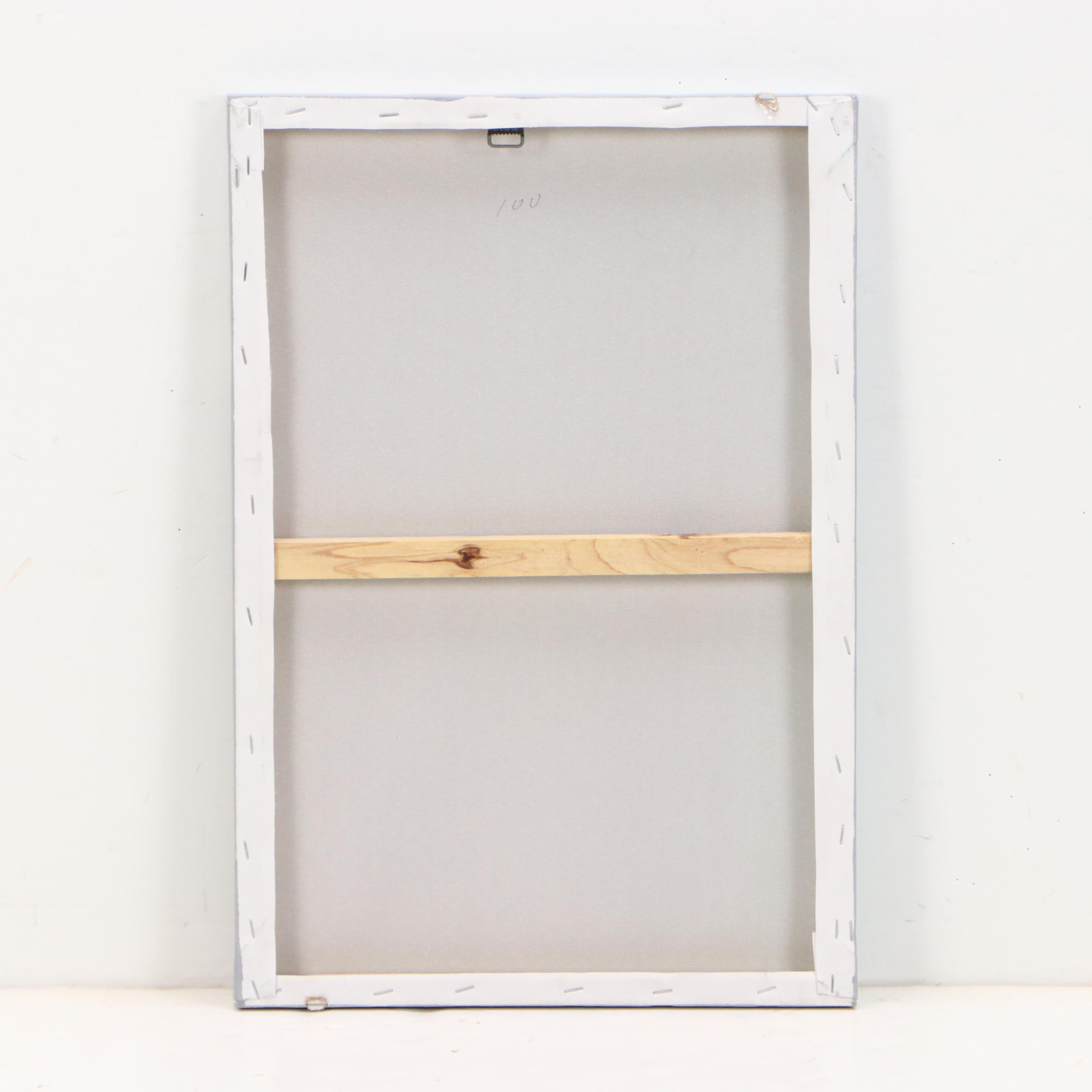 Abstract Acrylic Pentaptych Painting, 21st Century