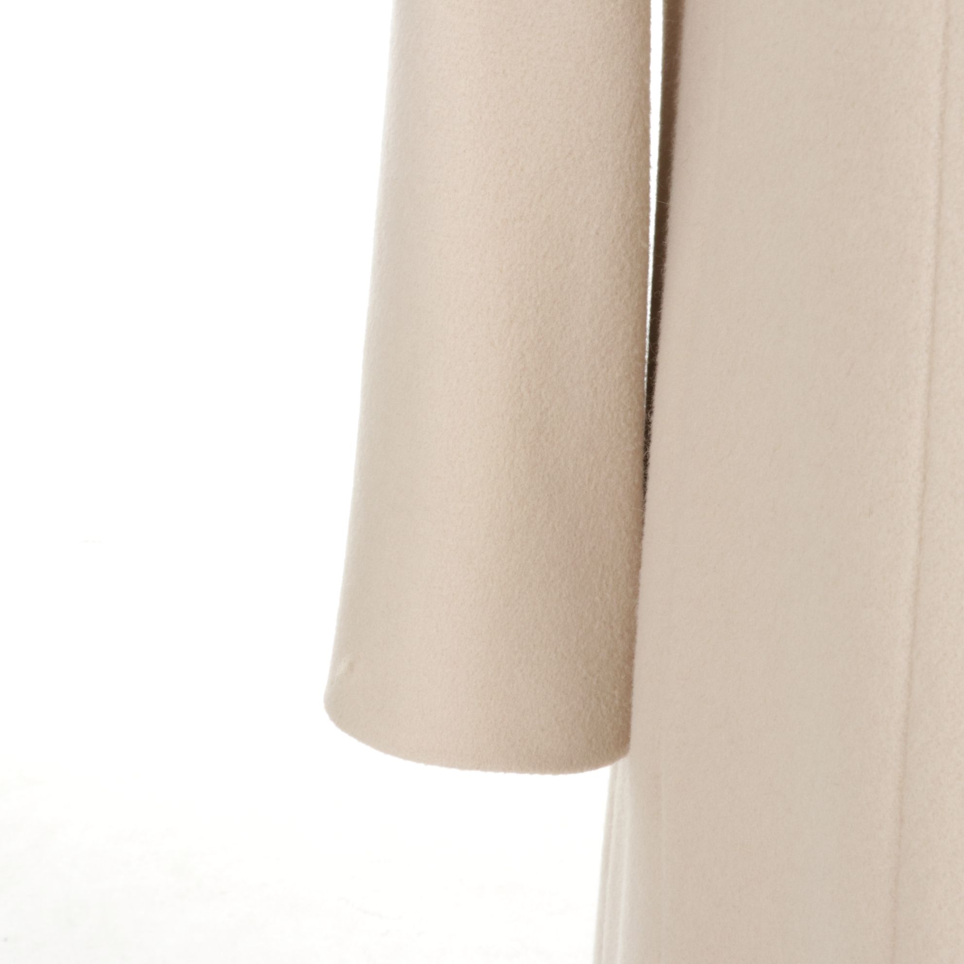 Double-Breasted Cashmere Coat with Fox Fur Collar by Flemington Furs