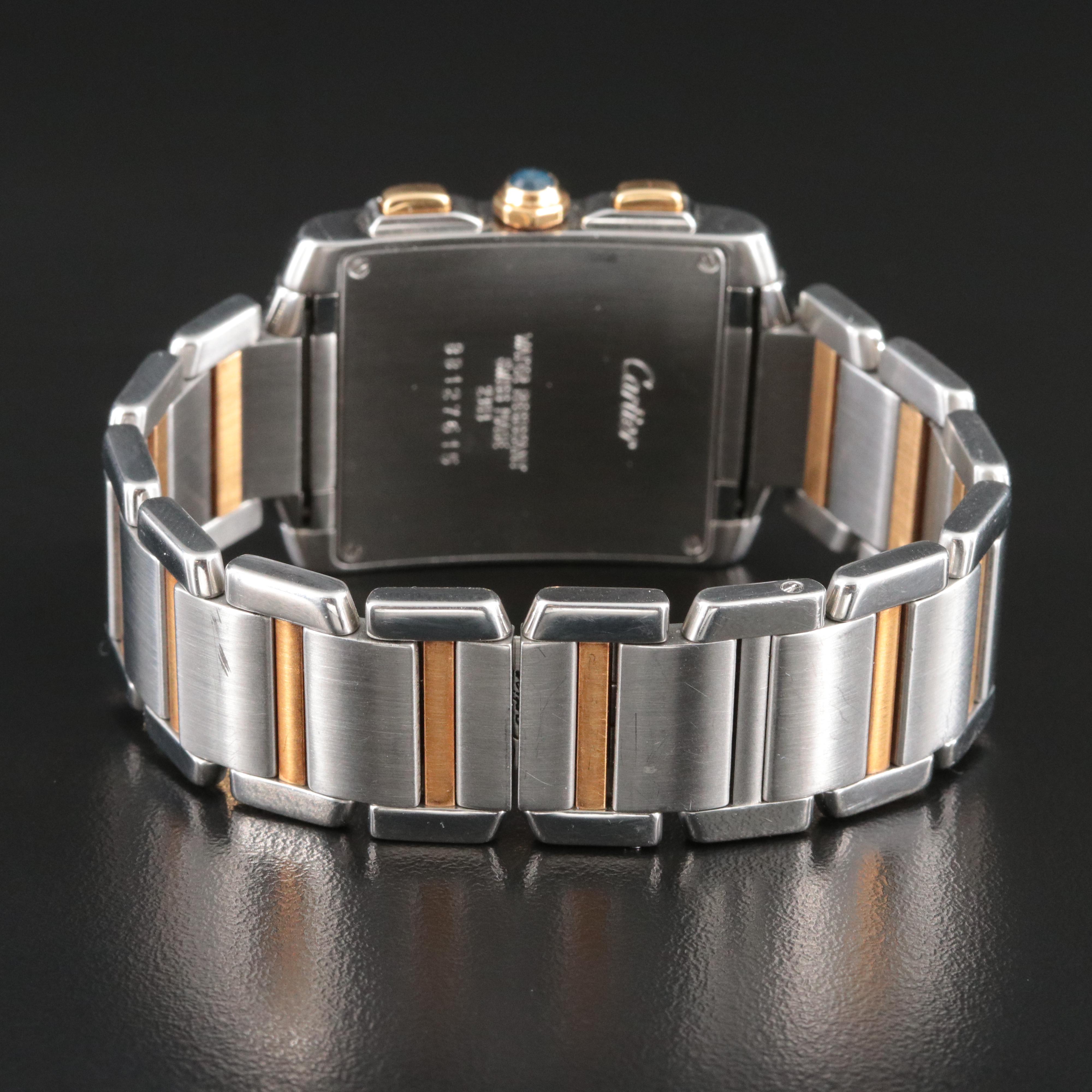 Cartier Tank Française Chronoflex Custom Diamond Watch