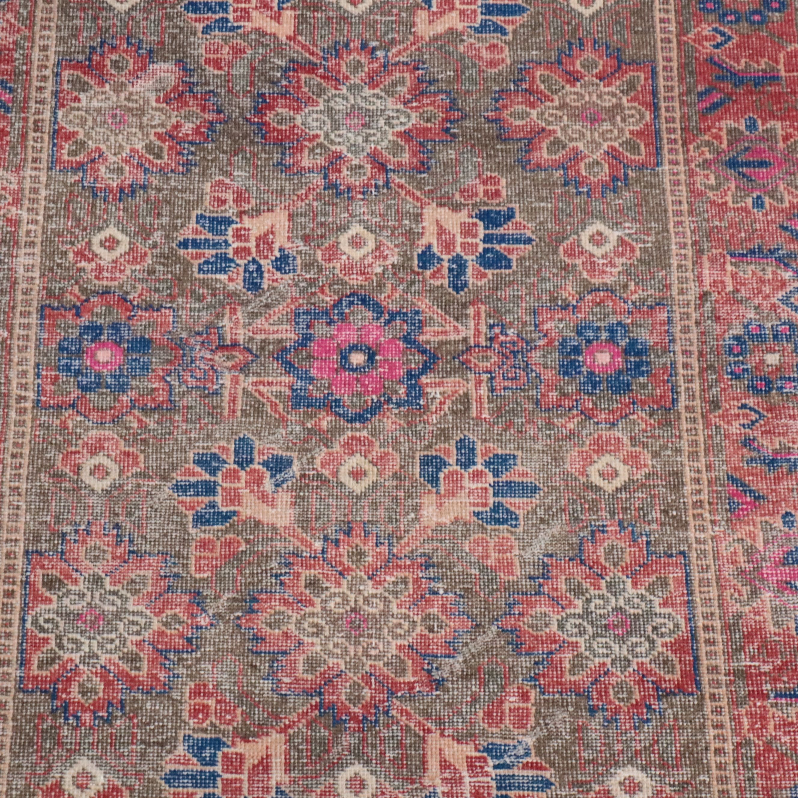 3'7 x 11' Hand-Knotted Persian Qashqai Long Rug