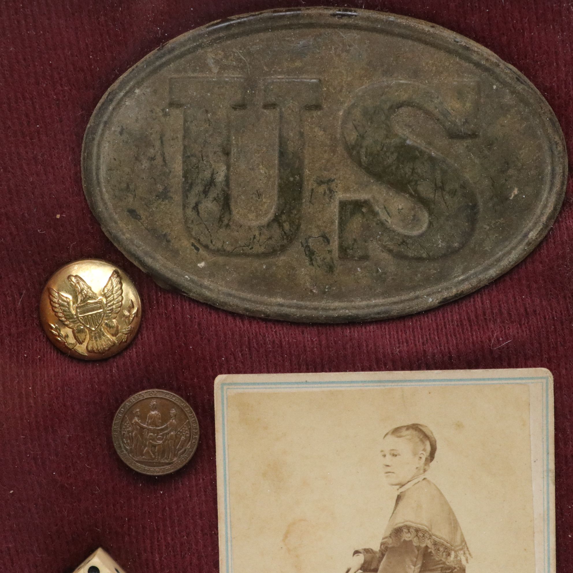 Civil War Era Buckle, Buttons & Other Artifacts, Late 18th/Early 19th Century