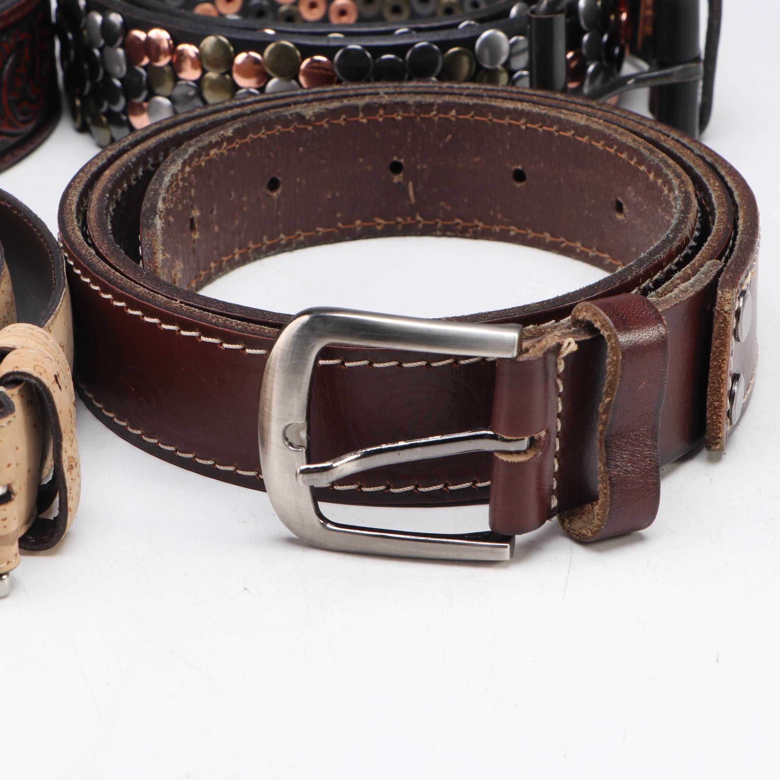 Ariat Tooled Leather, Amsterdam Heritage Studded Leather, Cork Belt and More