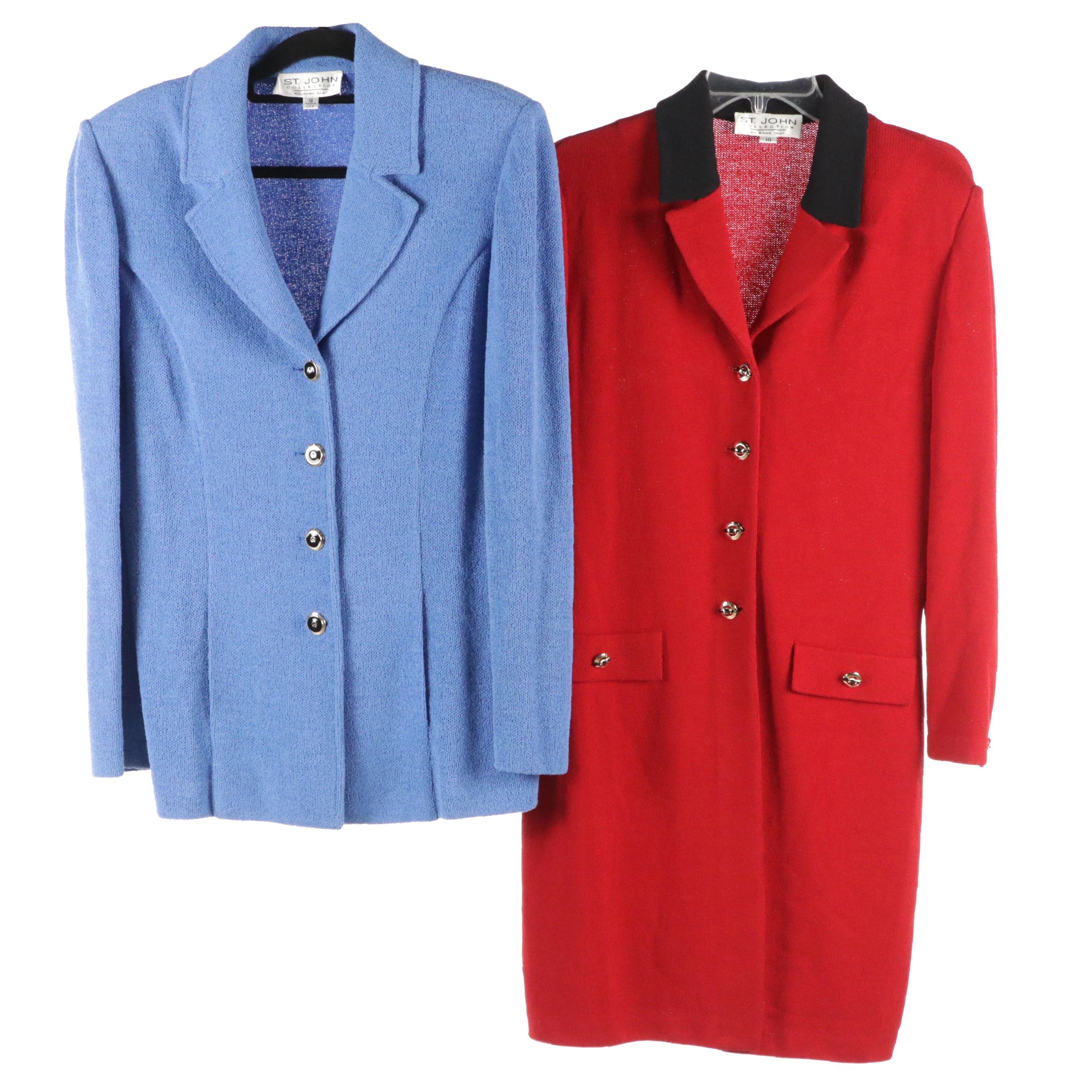 St. John Collection by Marie Grey Knit Button-Front Jackets