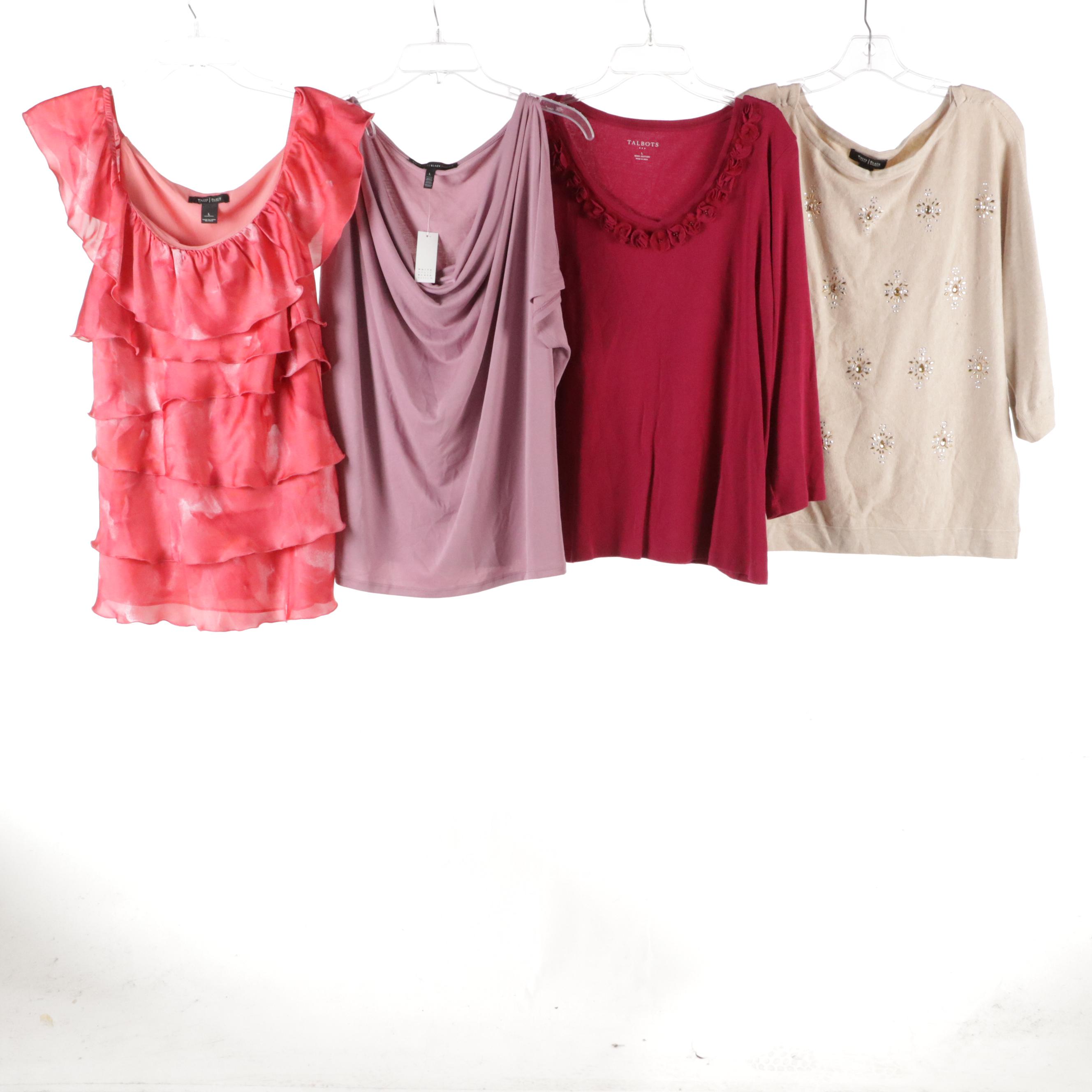 White House Black Market Embellished Sweater, Ruffled Blouse, and More Separates