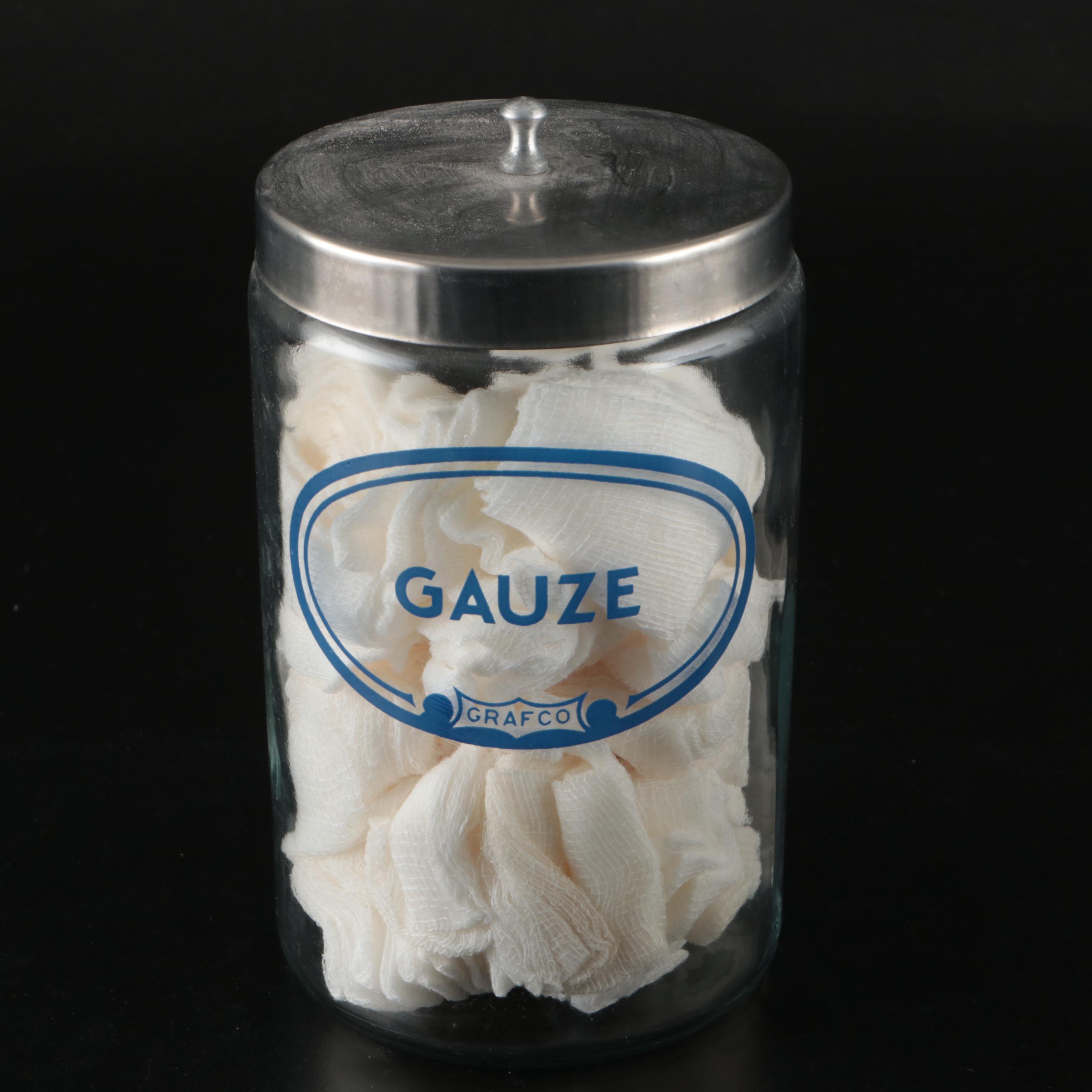 Grafco Bandage and Other Stainless Steel Medical Storage Canisters