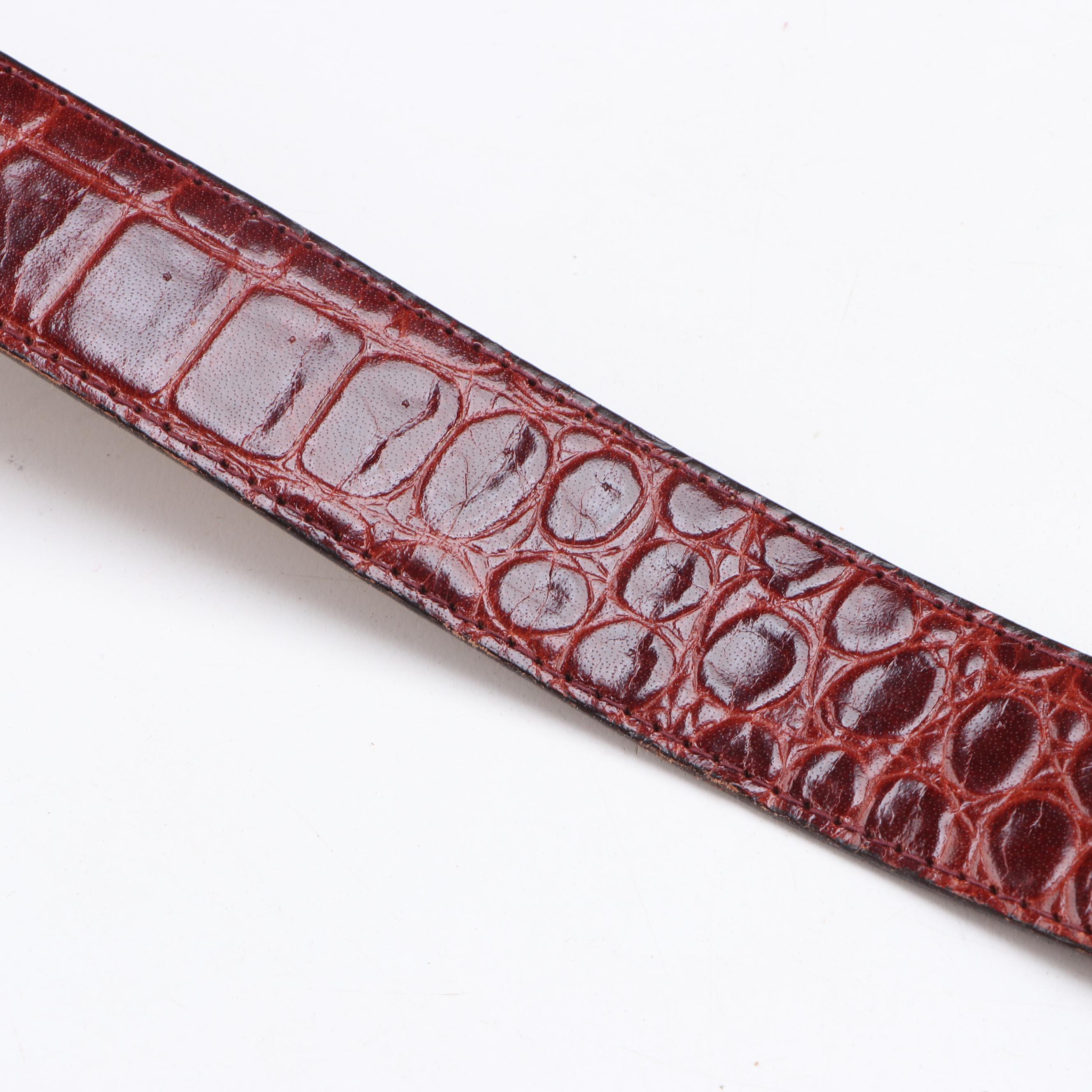 Talbots Alligator, Leather, Woven Leather & Lauren Ralph Lauren Stretch Belts