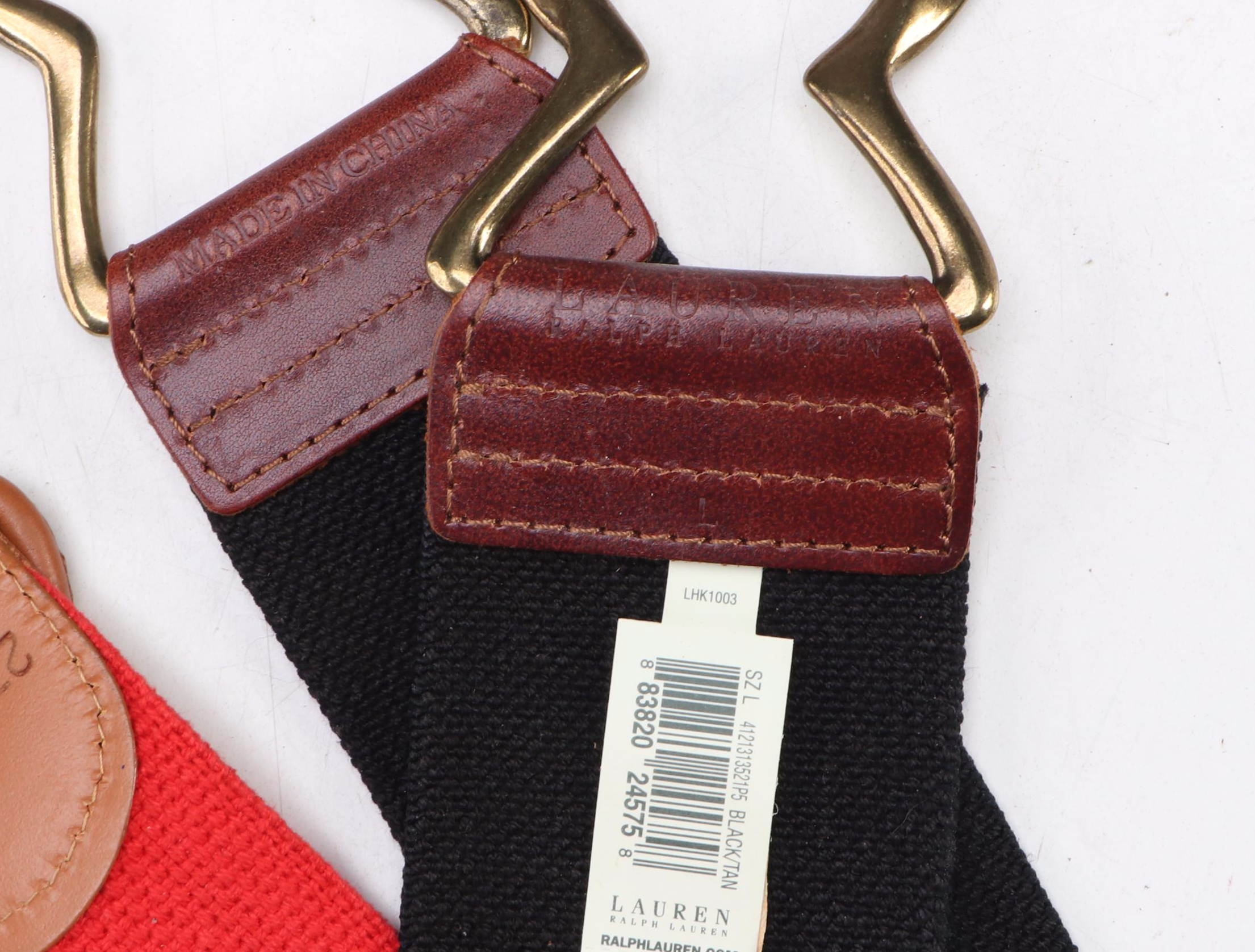 Talbots Alligator, Leather, Woven Leather & Lauren Ralph Lauren Stretch Belts