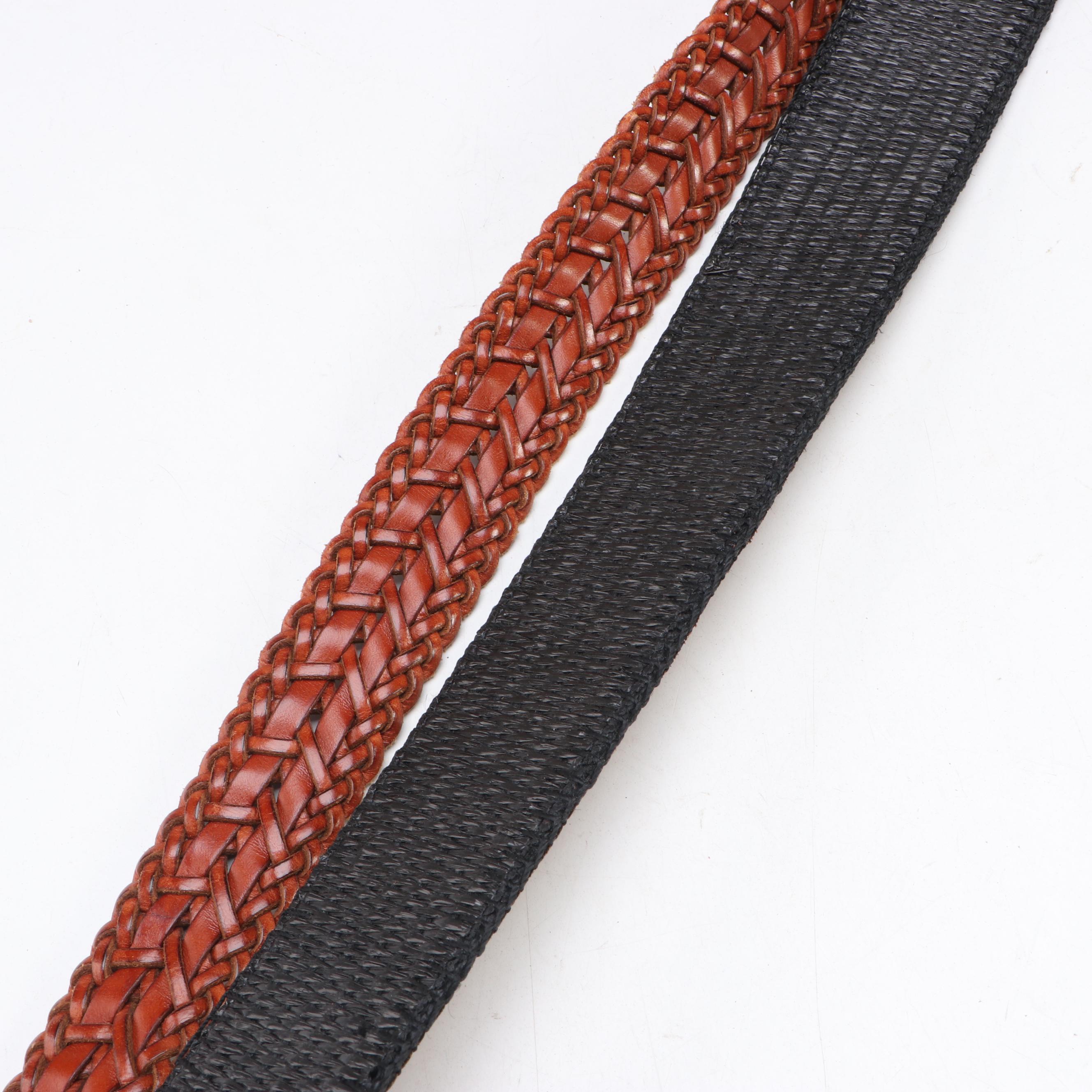Talbots Alligator, Leather, Woven Leather & Lauren Ralph Lauren Stretch Belts