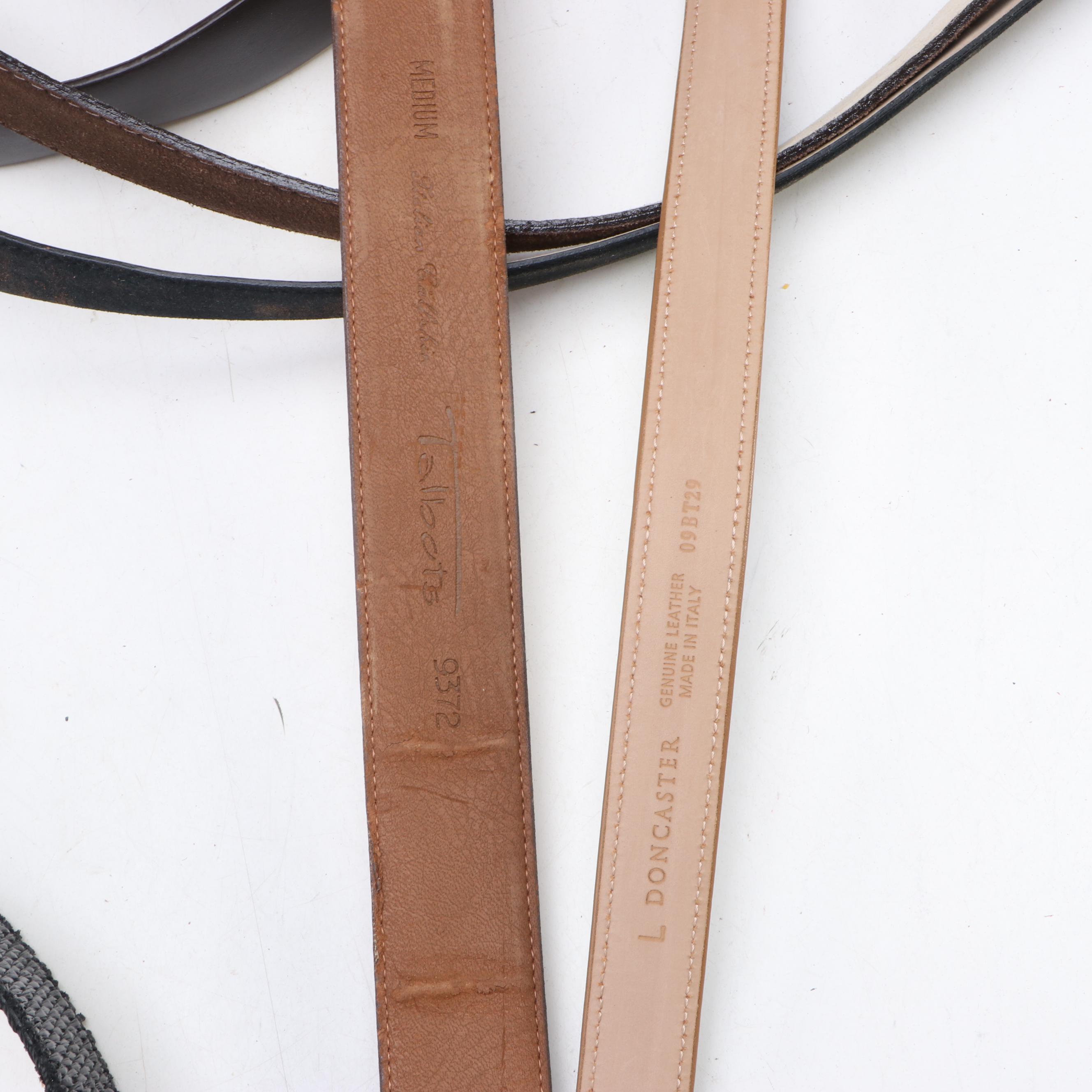 Talbots Alligator, Leather, Woven Leather & Lauren Ralph Lauren Stretch Belts