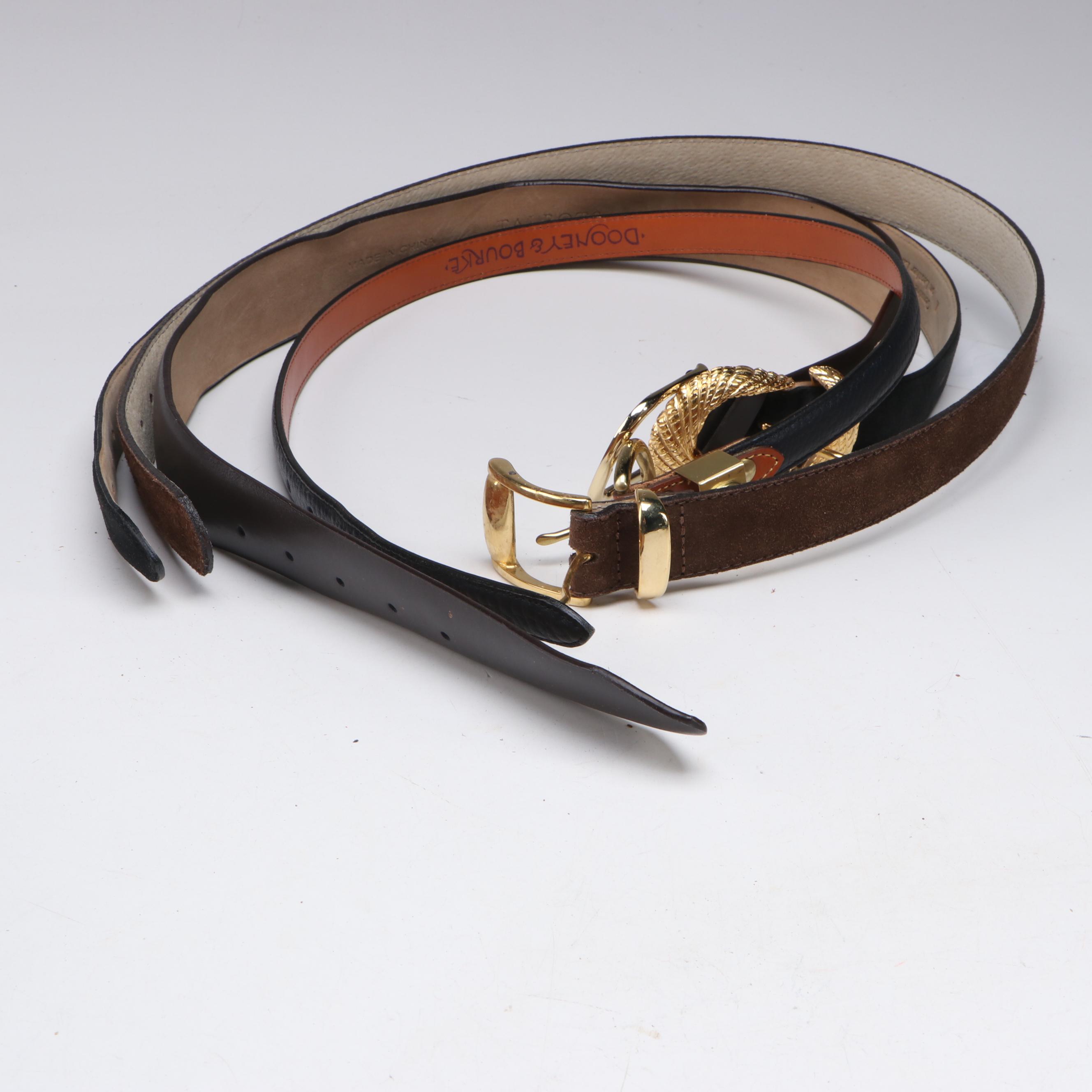 Talbots Alligator, Leather, Woven Leather & Lauren Ralph Lauren Stretch Belts