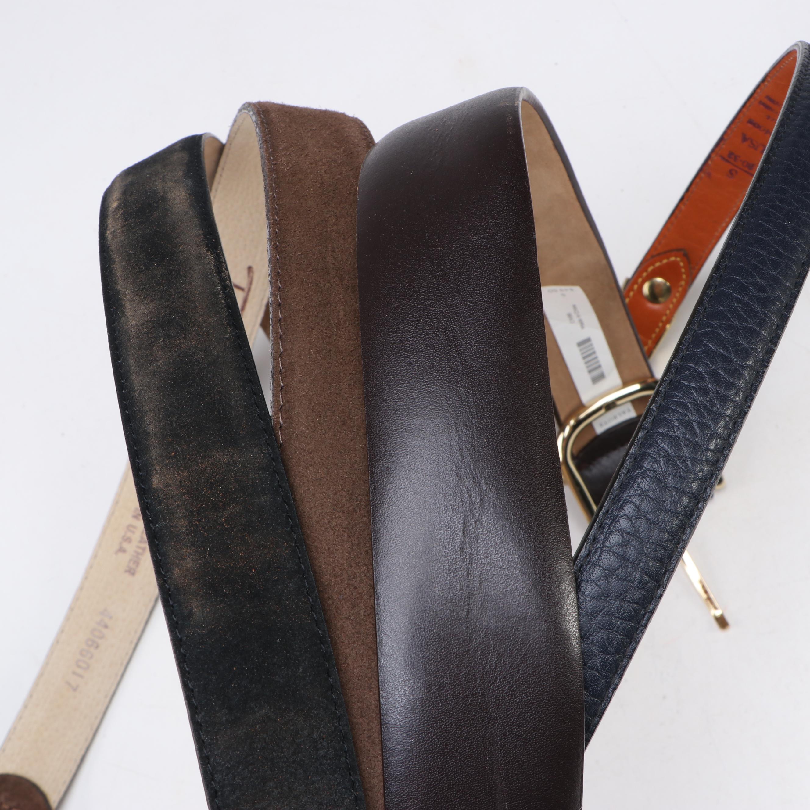 Talbots Alligator, Leather, Woven Leather & Lauren Ralph Lauren Stretch Belts