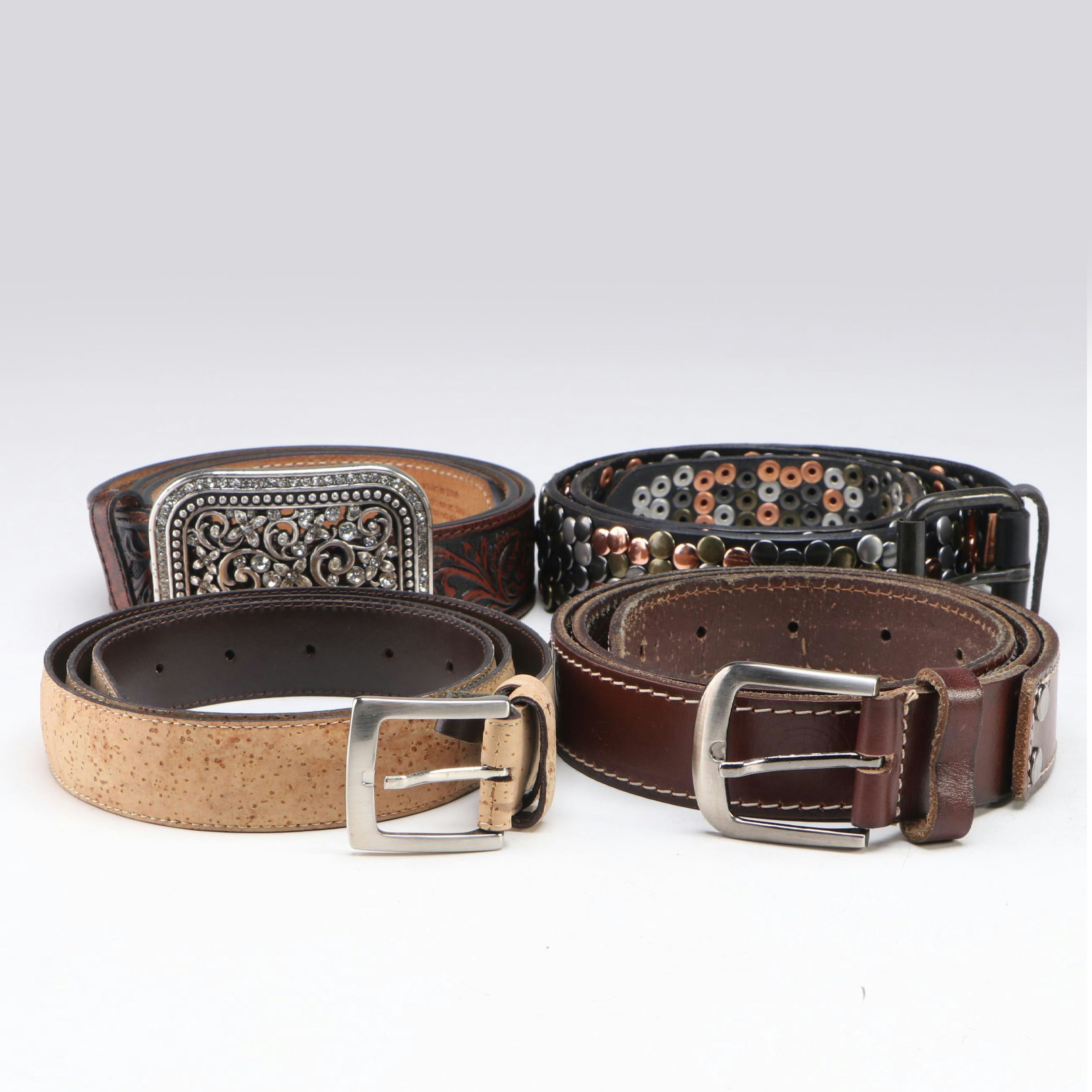 Ariat Tooled Leather, Amsterdam Heritage Studded Leather, Cork Belt and More