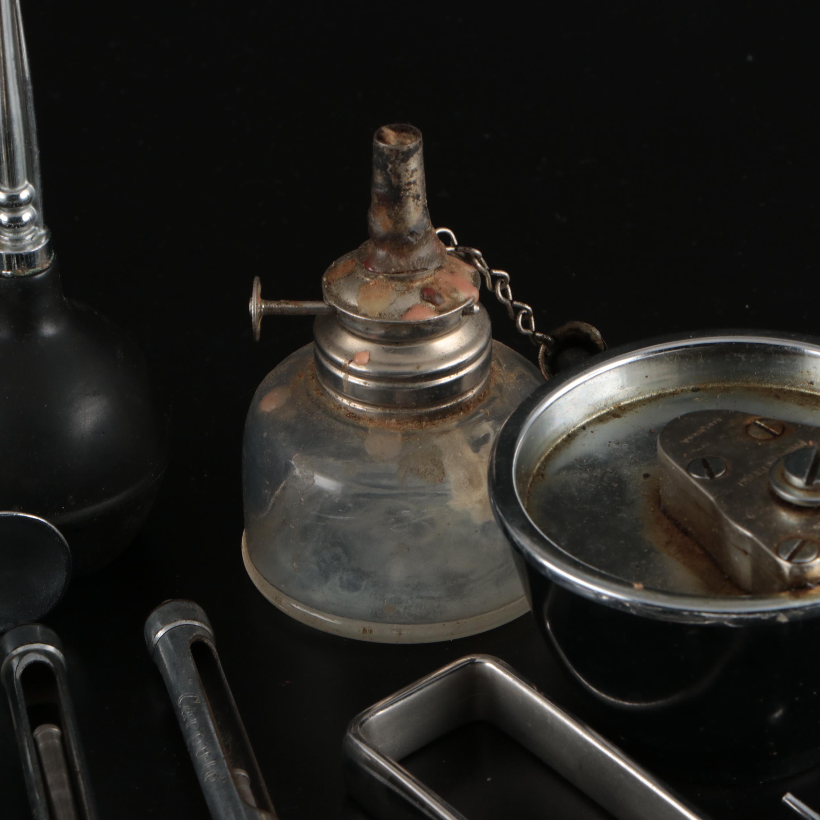 National Blowpipe with Hu-Friedy Tissue Extractor and Other Vintage Dental Tools